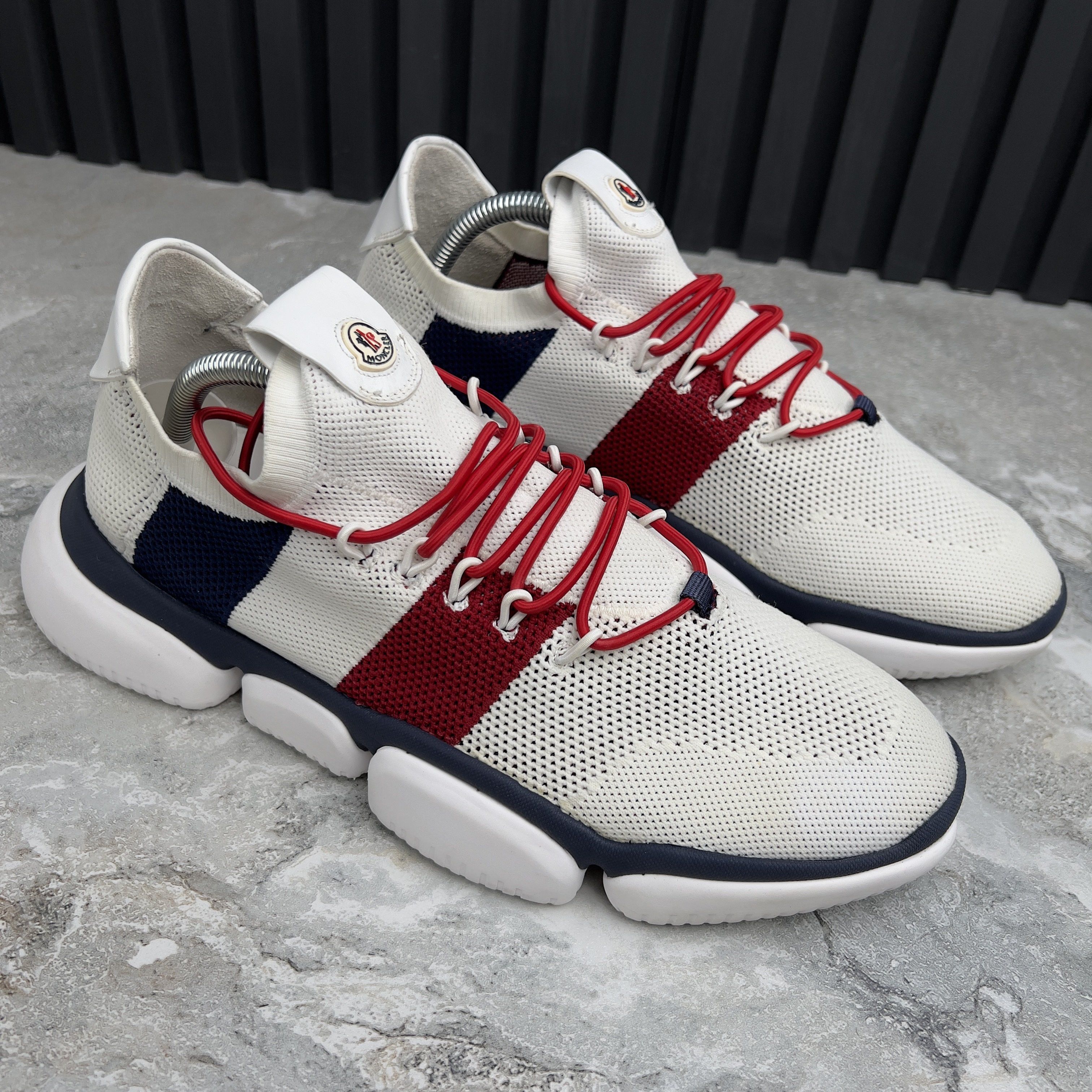 Moncler Bubble Low Top Trainers Sneakers White Mesh Size US 9.5 / EU 42-43 - 4 Thumbnail