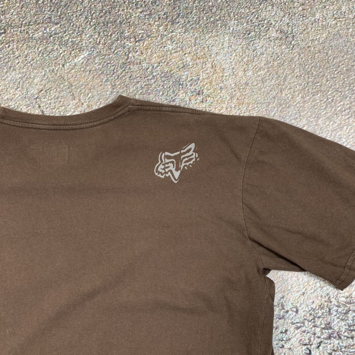 Fox Racing y2k Fox Racing Brown T Shirt Tee Size US XL / EU 56 / 4 - 5 Thumbnail