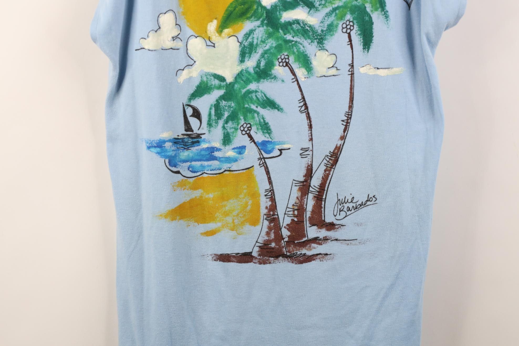 Vintage Vintage 70s 80s Streetwear Barbados Island Beach T-Shirt Size ONE SIZE - 3 Thumbnail