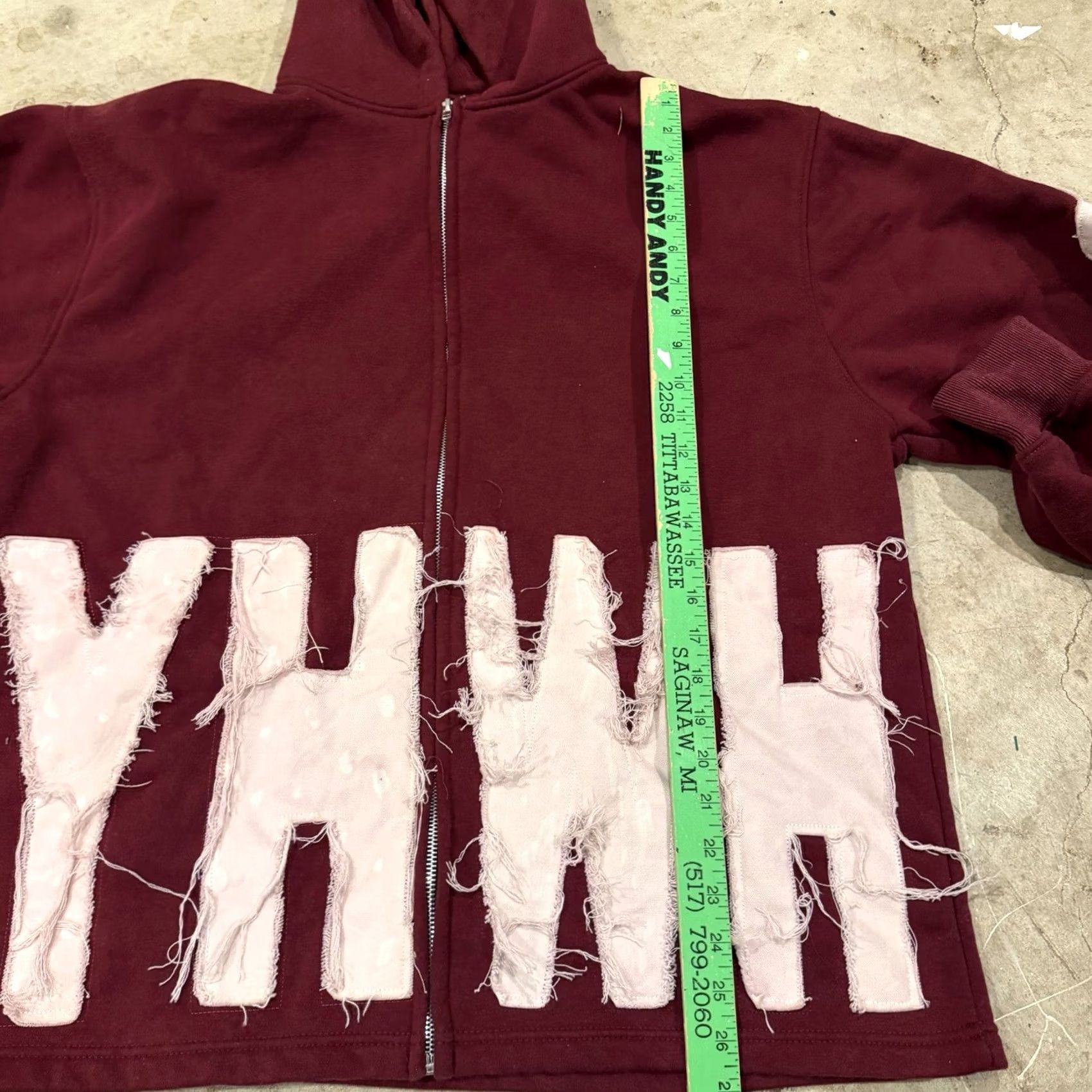 Vintage Art of Homage Zip-up Hoodie 3XL Mens Maroon Red YHWH Art Full Zip Size US XXL / EU 58 / 5 - 6 Thumbnail