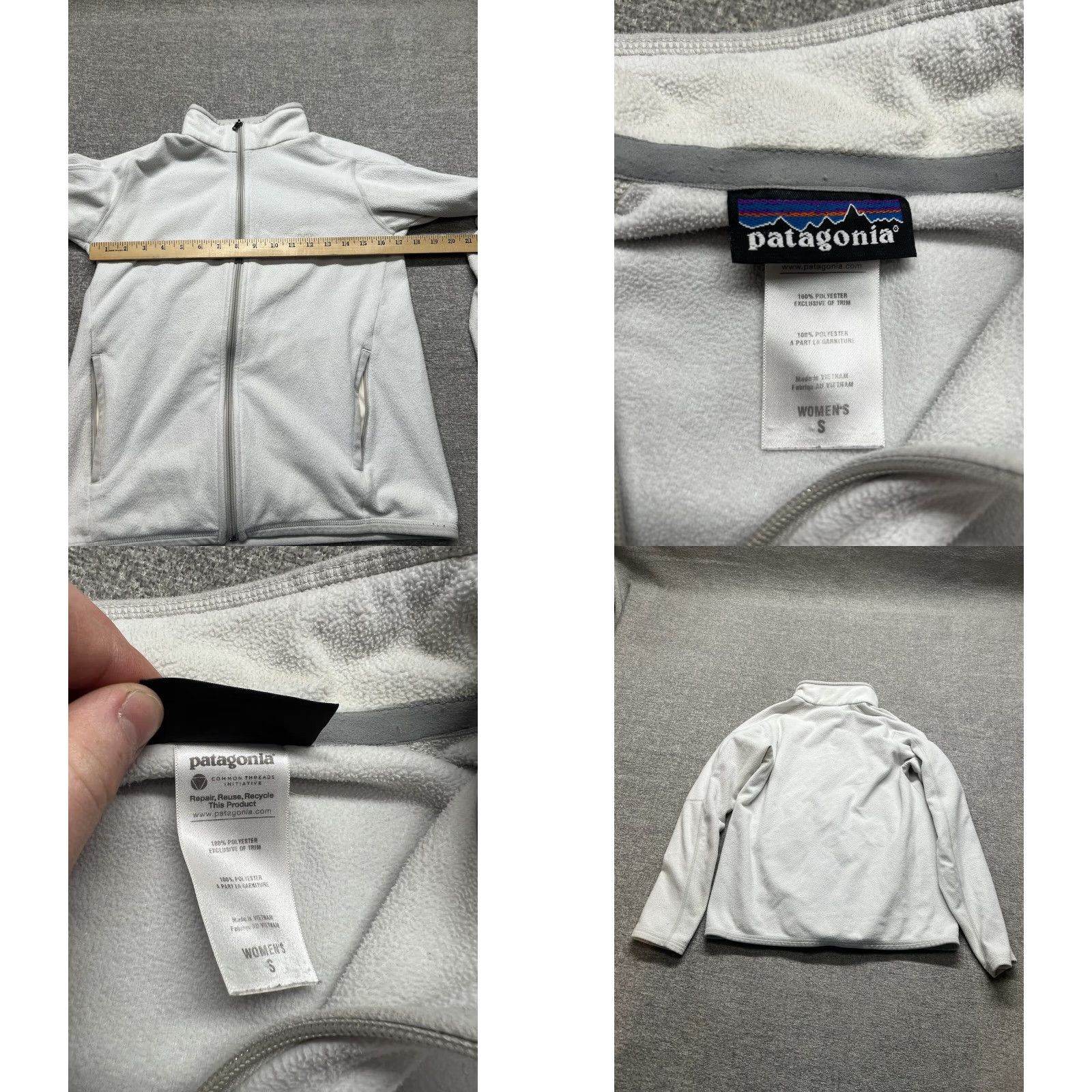 Patagonia Patagonia Jacket Women’s Small Full Zip White Fleece Sweatshirt Stretch Size S / US 4 / IT 40 - 8 Thumbnail