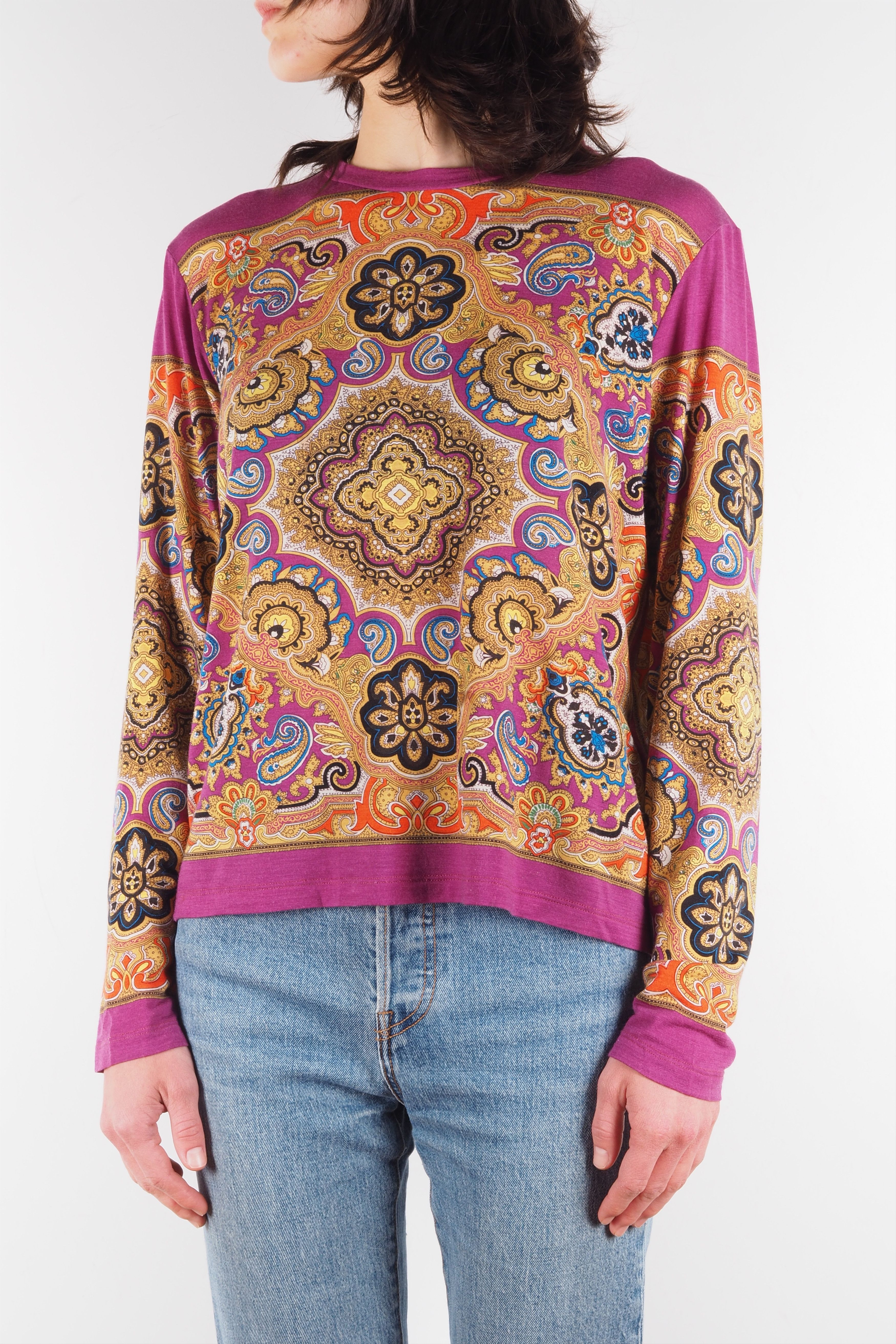 Etro Etro Multicolor Paisley Wool Pullover Sweater Size L / US 10 / IT 46 - 2 Thumbnail