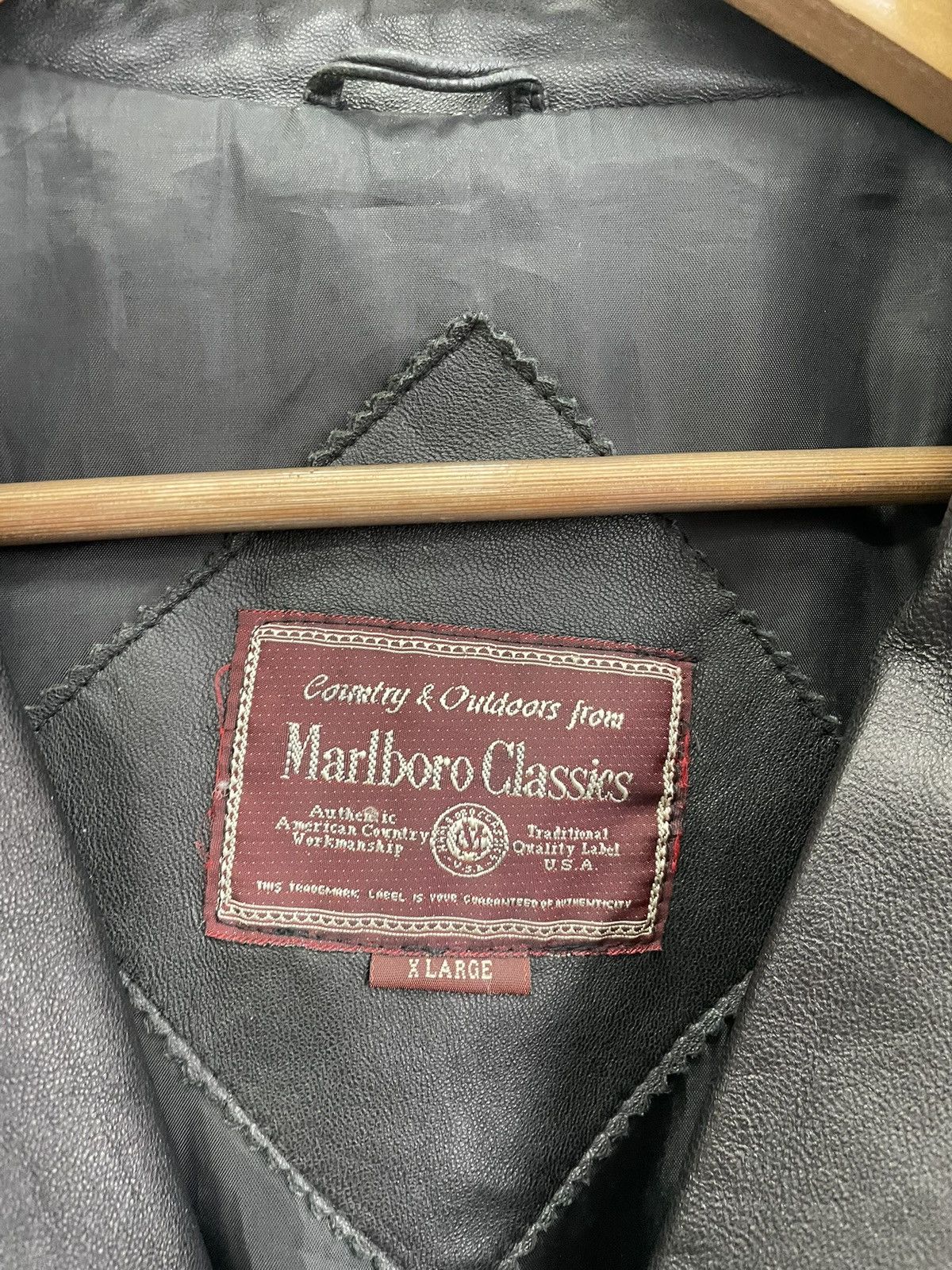 Marlboro Classics × Vintage AVANT GARDE LONG LEATHER COAT JACKET MARLBORO CLASSIC Size US XL / EU 56 / 4 - 5 Thumbnail