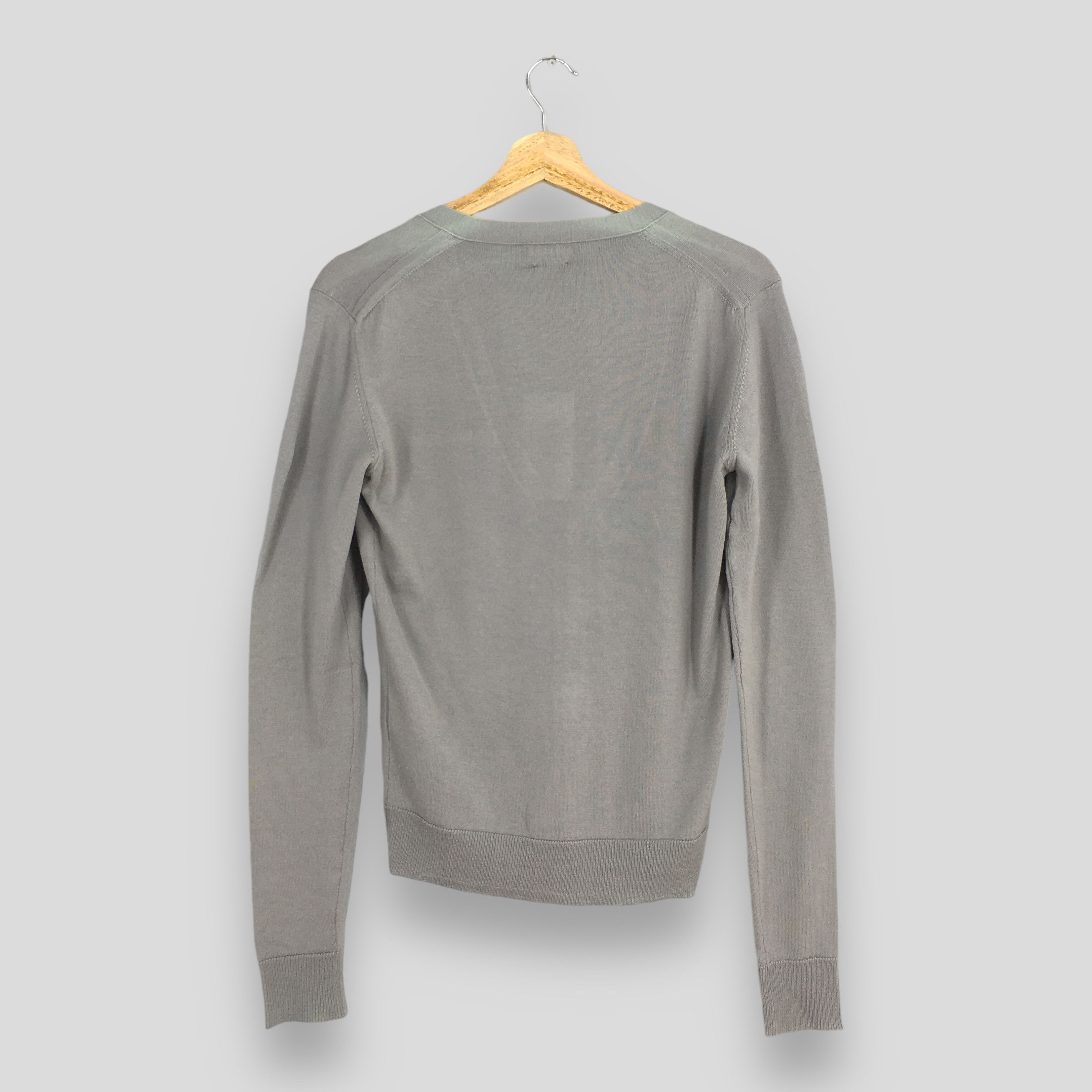 Designer × Raf Simons Vintage Raf Simons Cardigan Italy Gray Lana Sweater Small Size S / US 4 / IT 40 - 9 Thumbnail