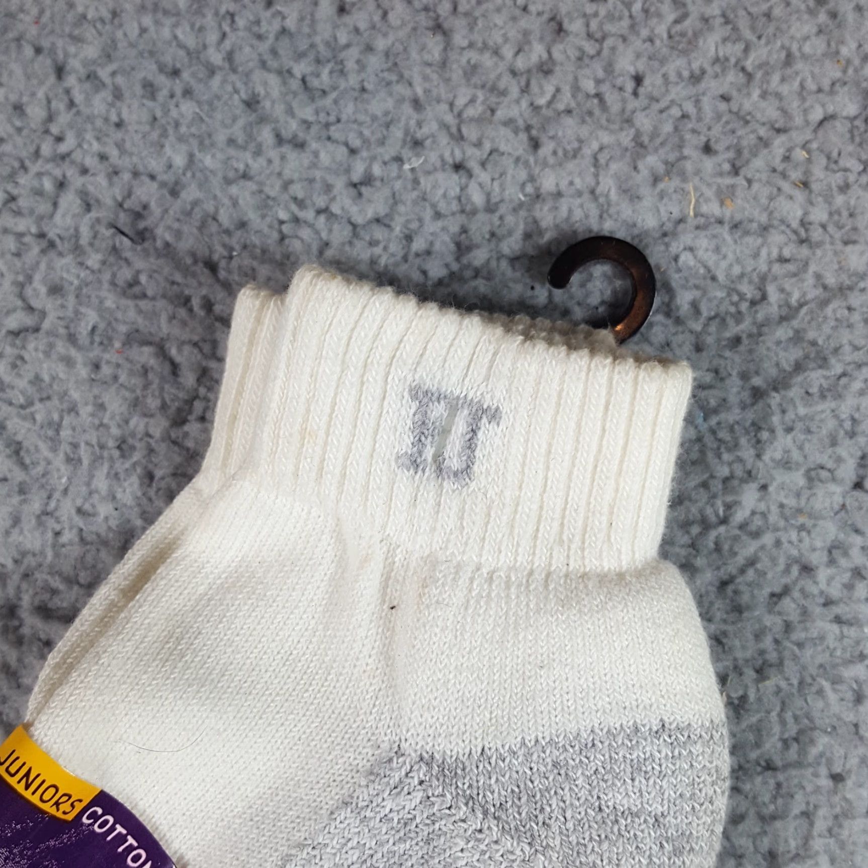 Footjoy FootJoy Juniors Golf Socks 5-9 White Cotton Athletic Low Cut Preppy Sports Mens Size ONE SIZE - 2 Thumbnail