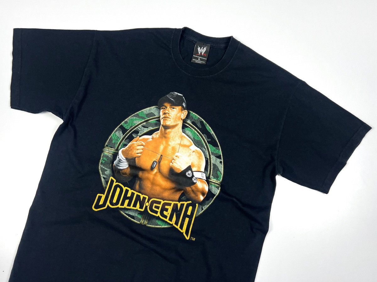 Vintage Vintage 2007 WWE WWF John Cena Black Cotton T Shirt Size L Size US L / EU 52-54 / 3 - 3 Thumbnail