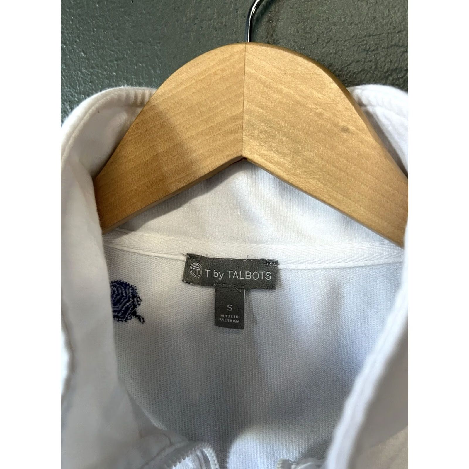 Talbots Talbots Womens White 1/2 Zip Pullover Sweater Mock Neck Size Small Size S / US 4 / IT 40 - 3 Thumbnail