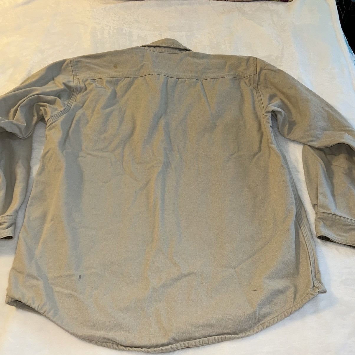 Carhartt Carhartt vintage tan canvas shacket flannel lined L Tall Size US L / EU 52-54 / 3 - 2 Thumbnail