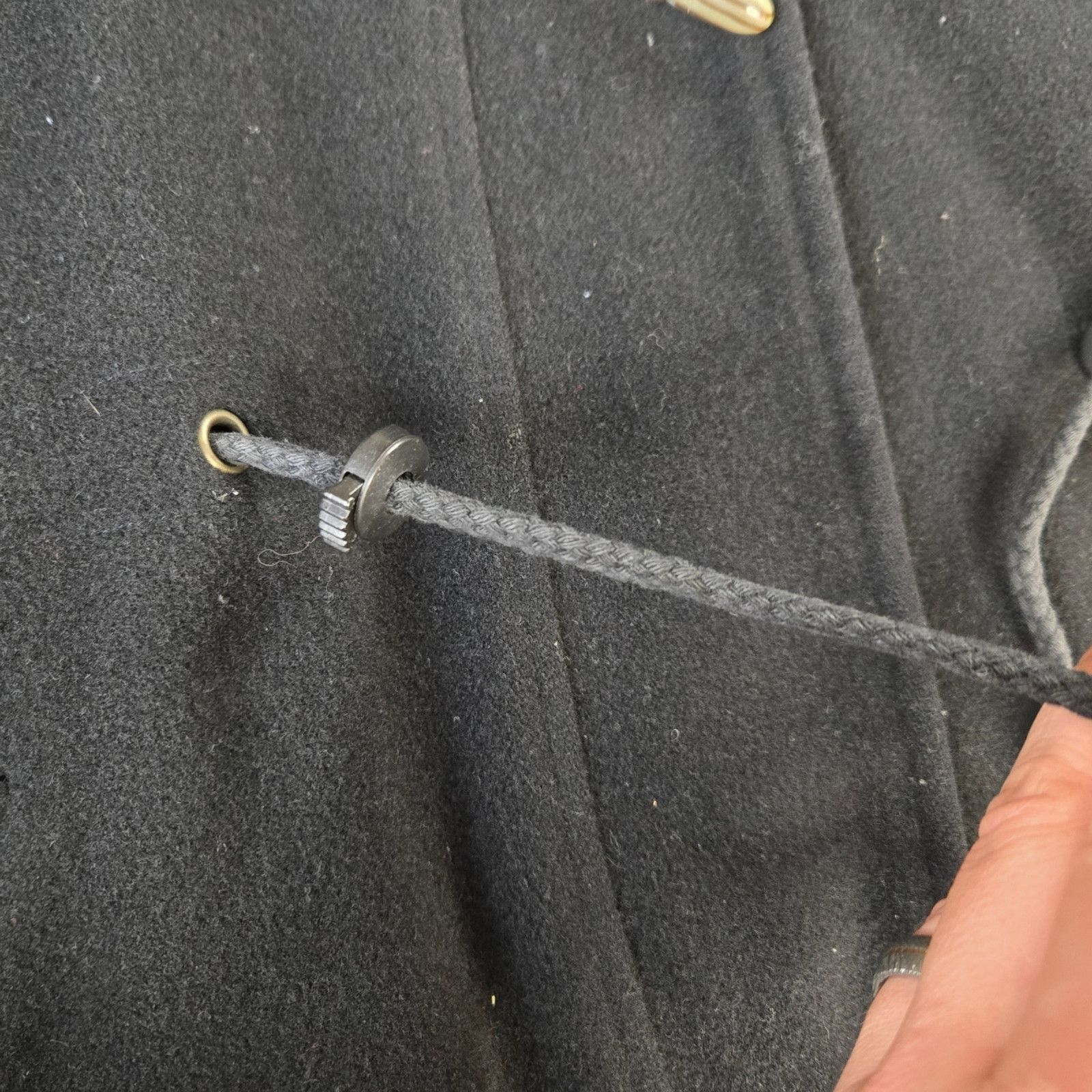 Vintage Vintage Black Wool Blend Toggle Closure Coat Size Medium Size M / US 6-8 / IT 42-44 - 7 Thumbnail