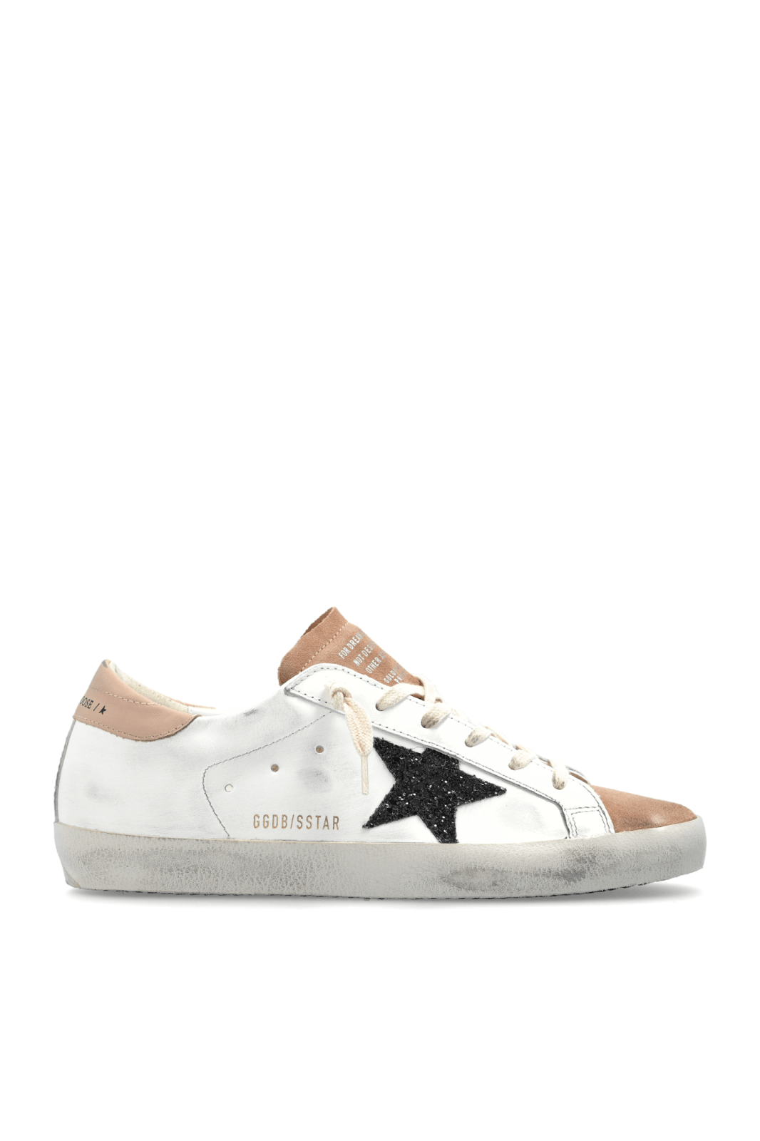 GOLDEN GOOSE Super-Star Wht/Pnk Lthr Sneakers New