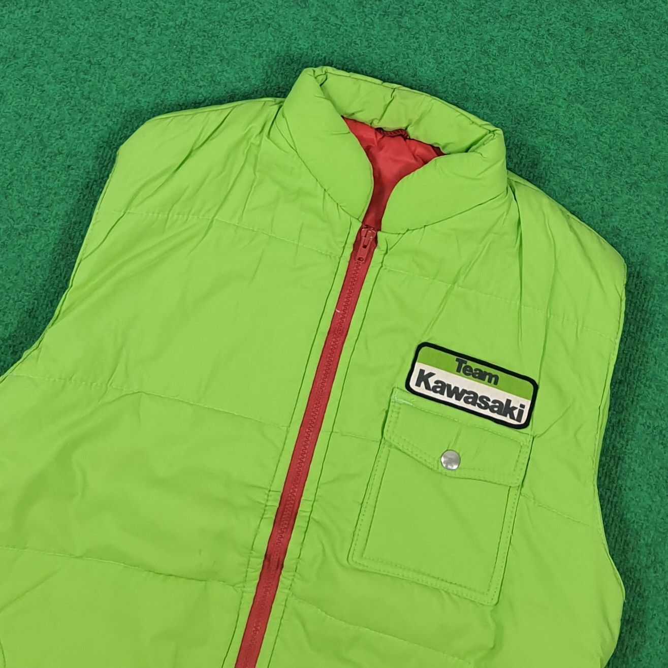 Japanese Brand Vintage KAWASAKI Team Japan Motors Sports Vests C308N27 Size US M / EU 48-50 / 2 - 2 Thumbnail