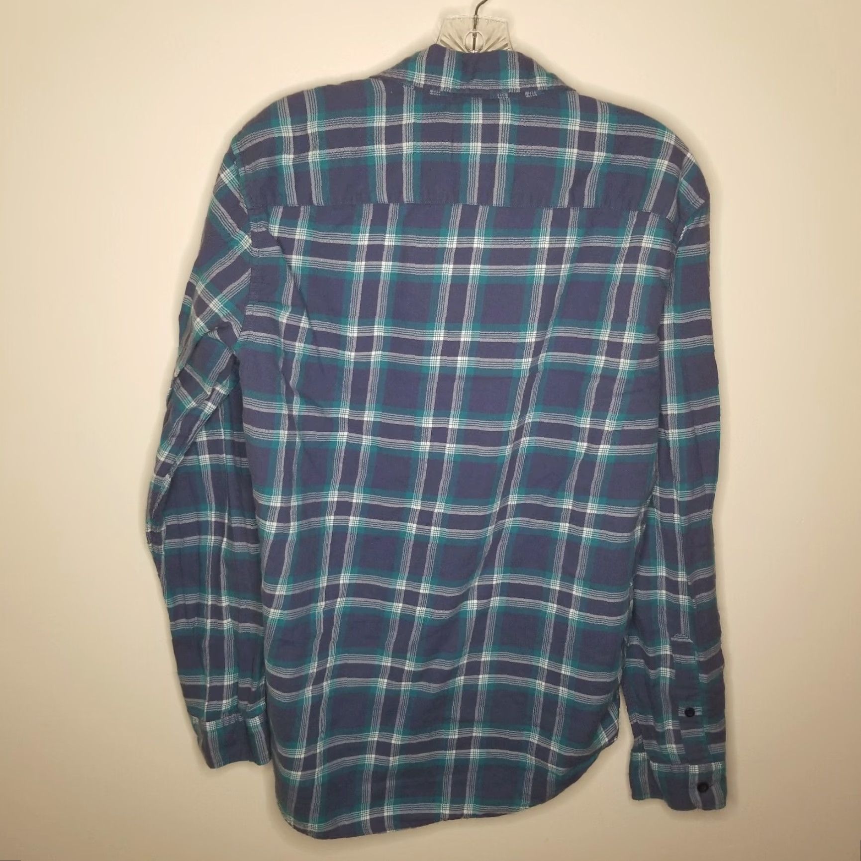 American Eagle Outfitters VINTAGE? No. American Eagle Women's Button-Up Shirt, Plaid, Long Sleeve, Purple, Size M Size M / US 6-8 / IT 42-44 - 5 Thumbnail