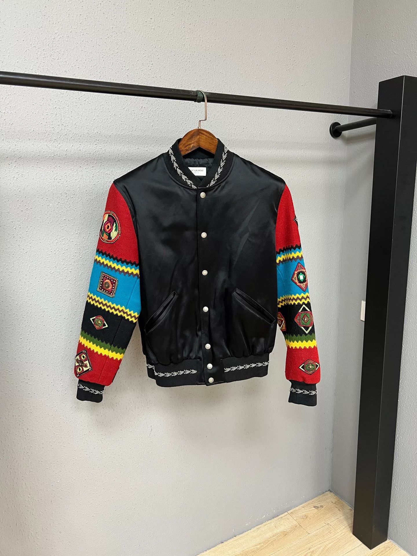 Saint Laurent Paris SLP Totem Baseball Jacket Size US M / EU 48-50 / 2 - 1 Thumbnail
