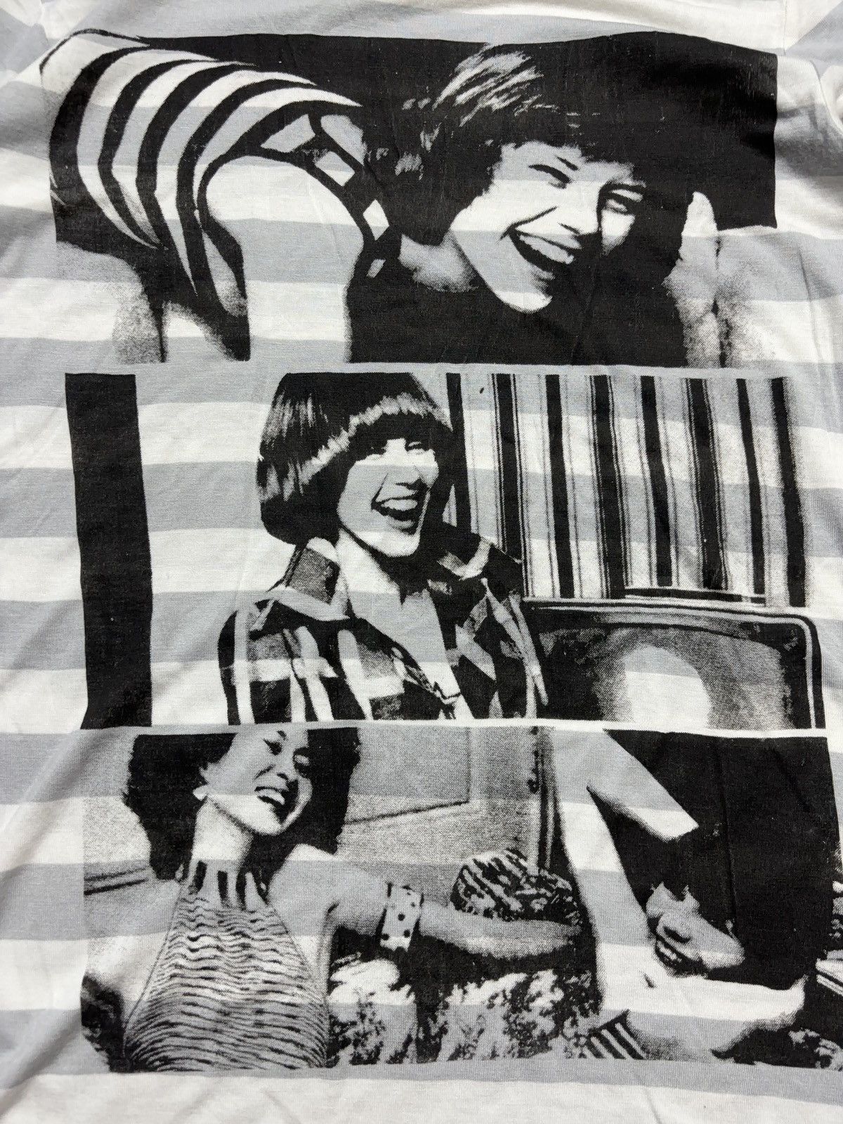 Japanese Brand × Vintage Striped printed vintage skinny t-shirt Size M / US 6-8 / IT 42-44 - 2 Thumbnail