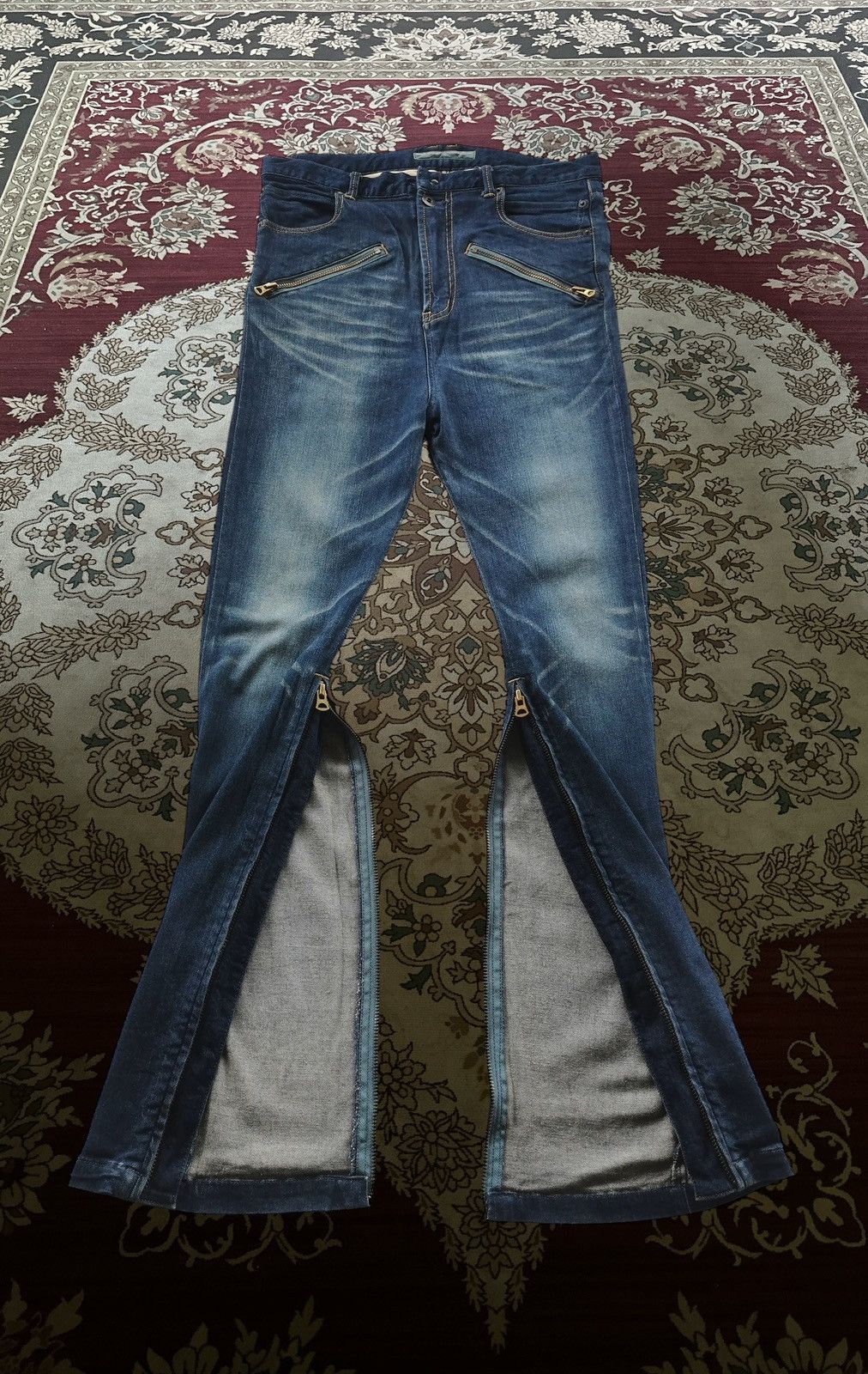 Takahiromiyashita The Soloist. Avantgarde zipper slim jogger biker jeans pants Size US 31 - 2 Thumbnail