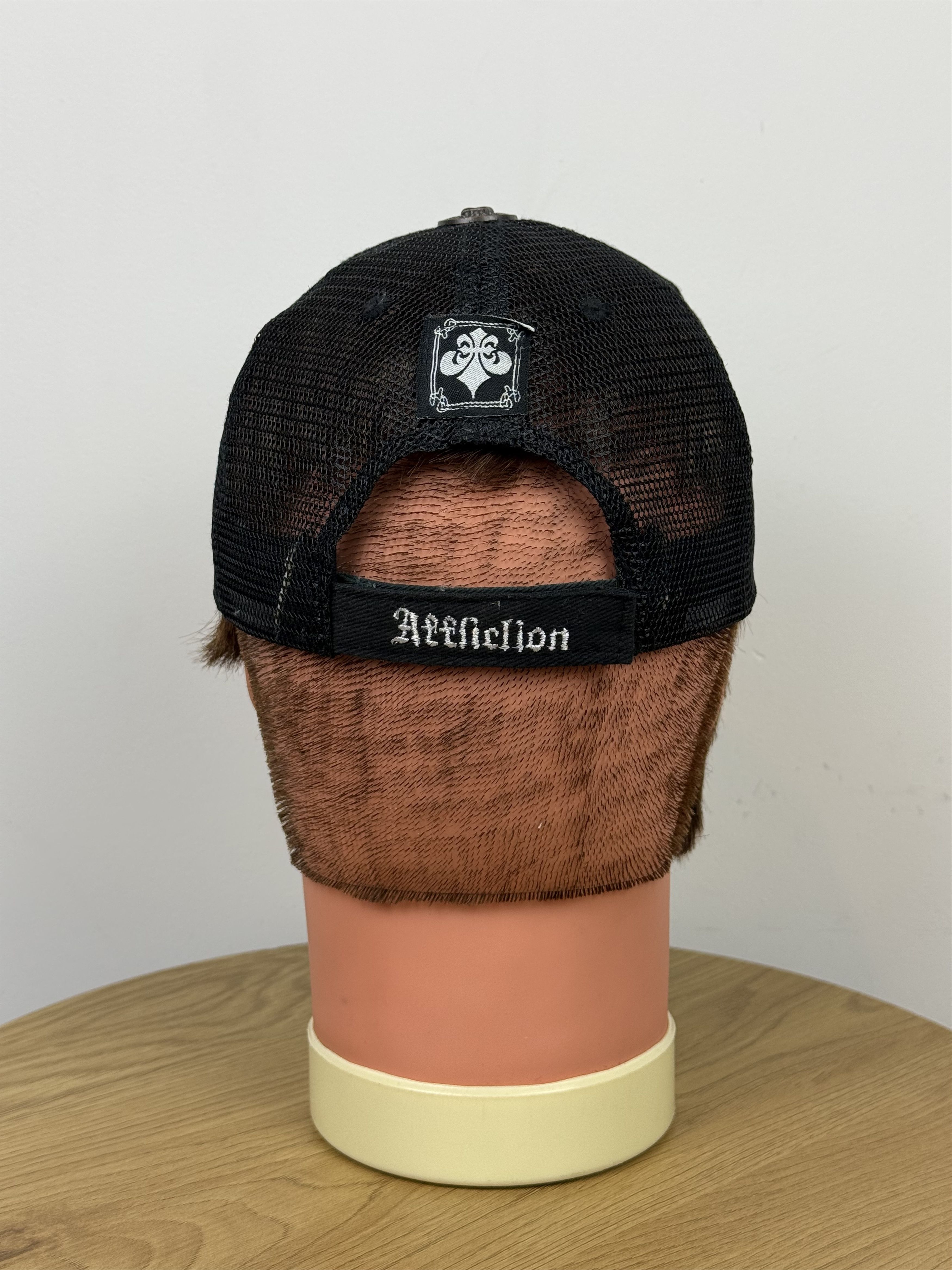 Affliction Affliction Skull Snapback Trucker Black Blue Mesh Hat Cap Size ONE SIZE - 6 Thumbnail