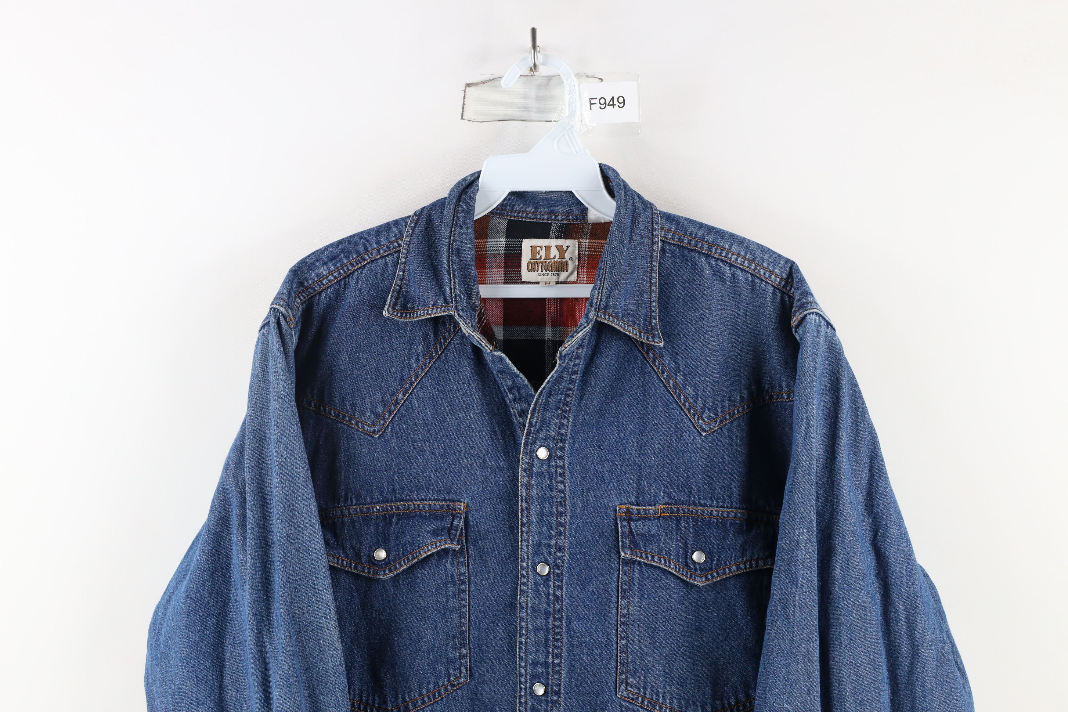 Vintage Vintage 90s Streetwear Denim Button Shirt Jacket Shacket Size US M / EU 48-50 / 2 - 2 Thumbnail