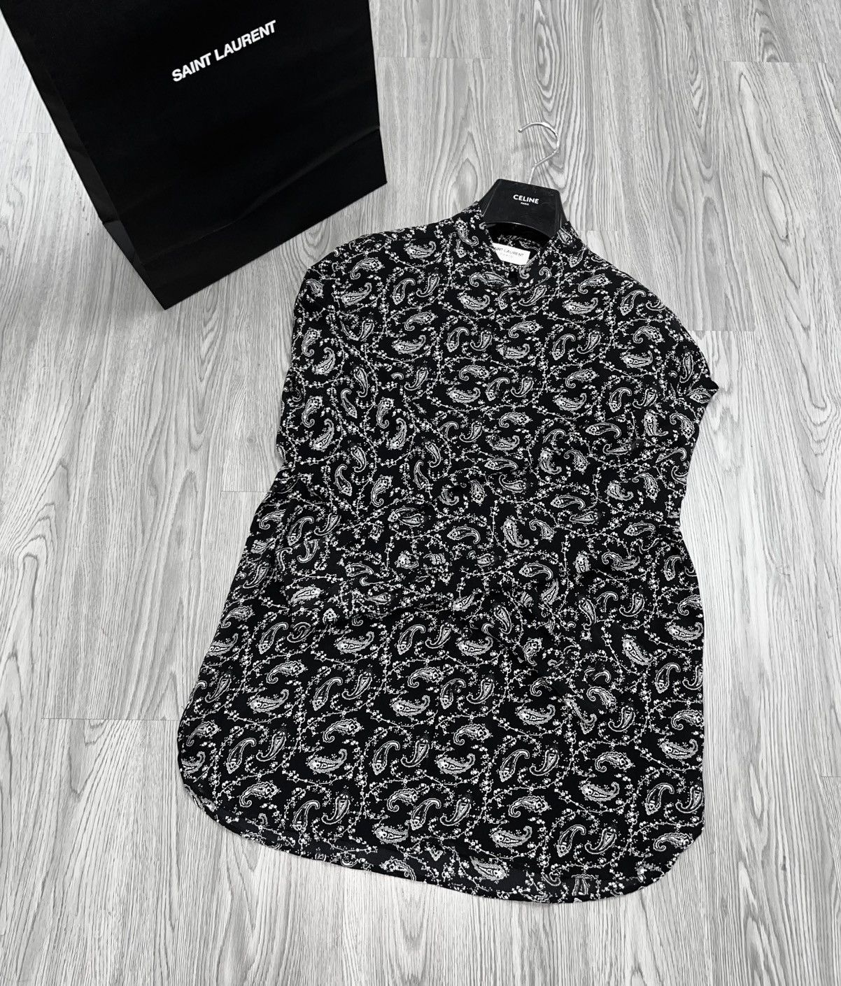 Hedi Slimane SAINT LAURENT SS15 SILK PAISLEY SHIRT Size US M / EU 48-50 / 2 - 2 Thumbnail