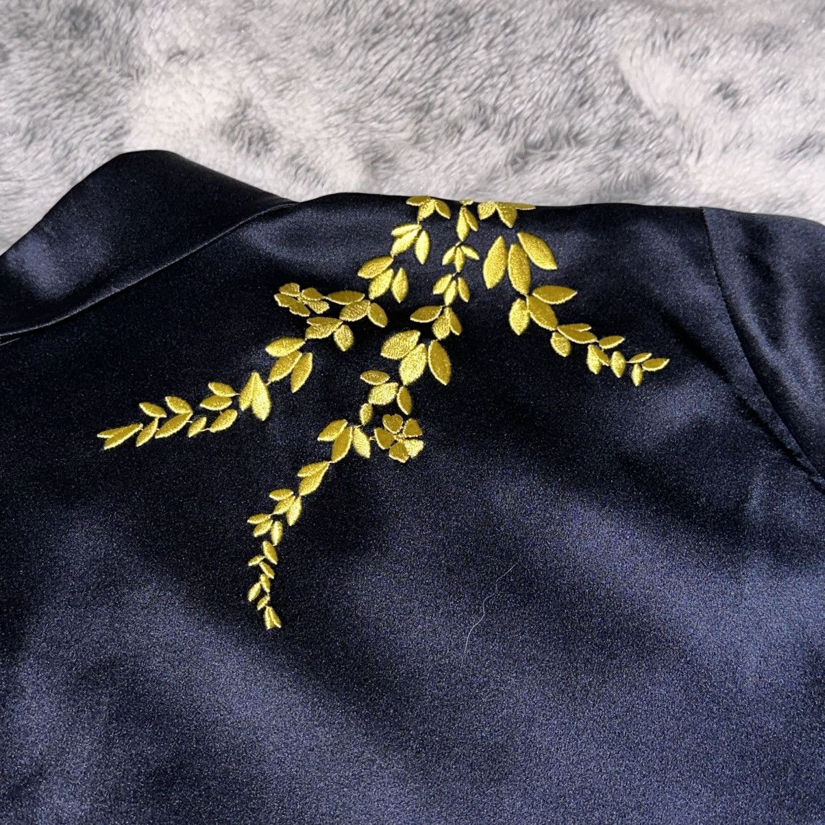 Cinq a Sept cinq à sept dark blue blouse 100% silk Size L / US 10 / IT 46 - 5 Thumbnail