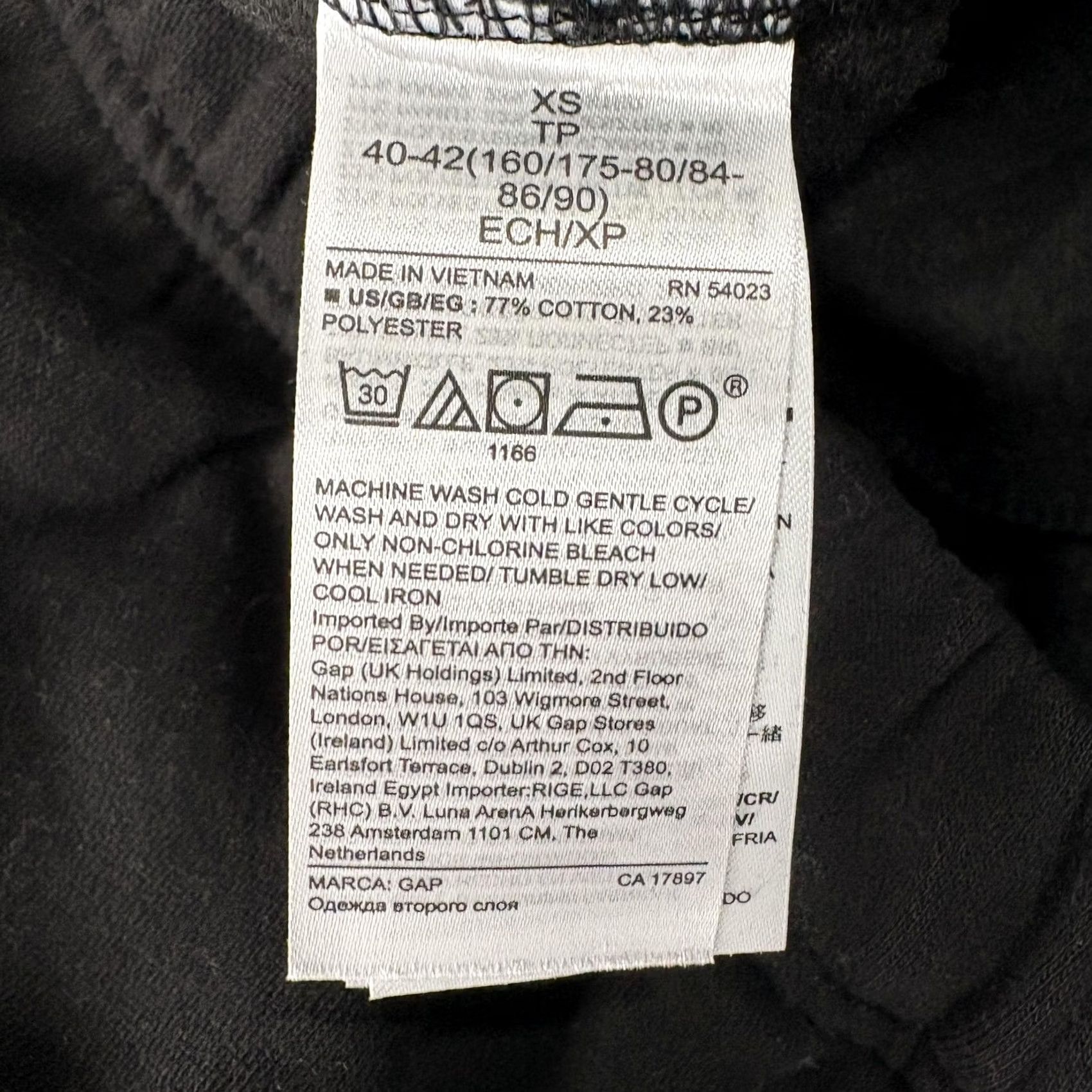 Gap Gap Fleece Sweatpants Womens XS Black Relaxed High Rise Elastic Waist Lounge NWT Size 26" / US 2 / IT 38 - 4 Thumbnail