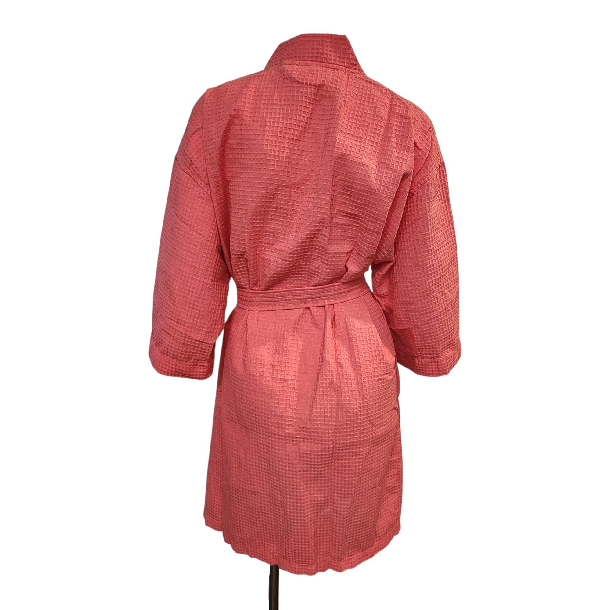 Other Chakir Turkish Linen Robe Short Lightweight Waffle Knit Bath Size ONE SIZE - 4 Thumbnail