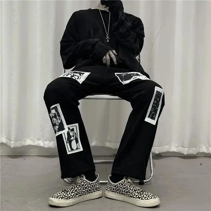 Japanese Brand Japanese style punk jeans with patches Size US 32 / EU 48 - 3 Thumbnail