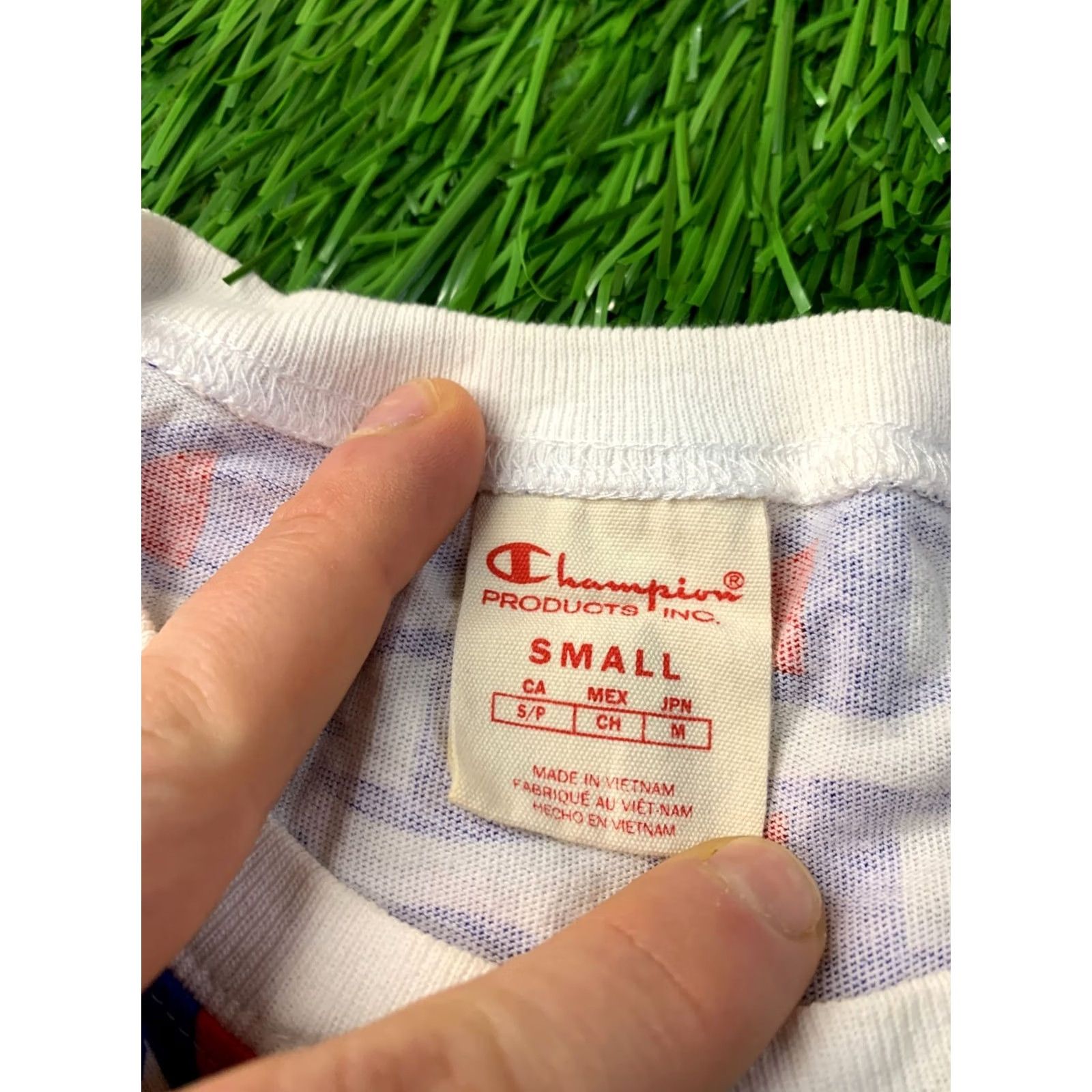 Champion Champion Monogram Original Men Short Sleeve Shirt T-Shirt Jersey Size S White Blue Red Jersey Cotton Men Shirts Size US S / EU 44-46 / 1 - 6 Thumbnail