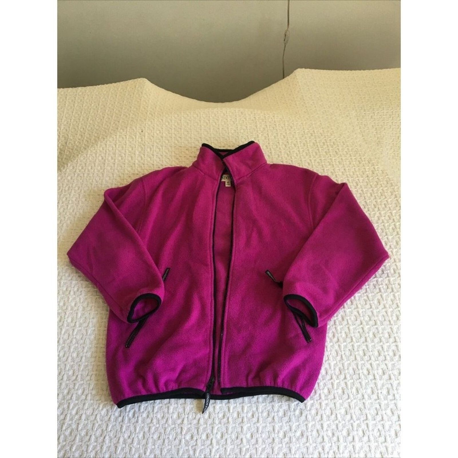 London Fog London Fog Womens Medium Pink Jacket Soft Fleece Zippered Size M / US 6-8 / IT 42-44 - 1 Thumbnail