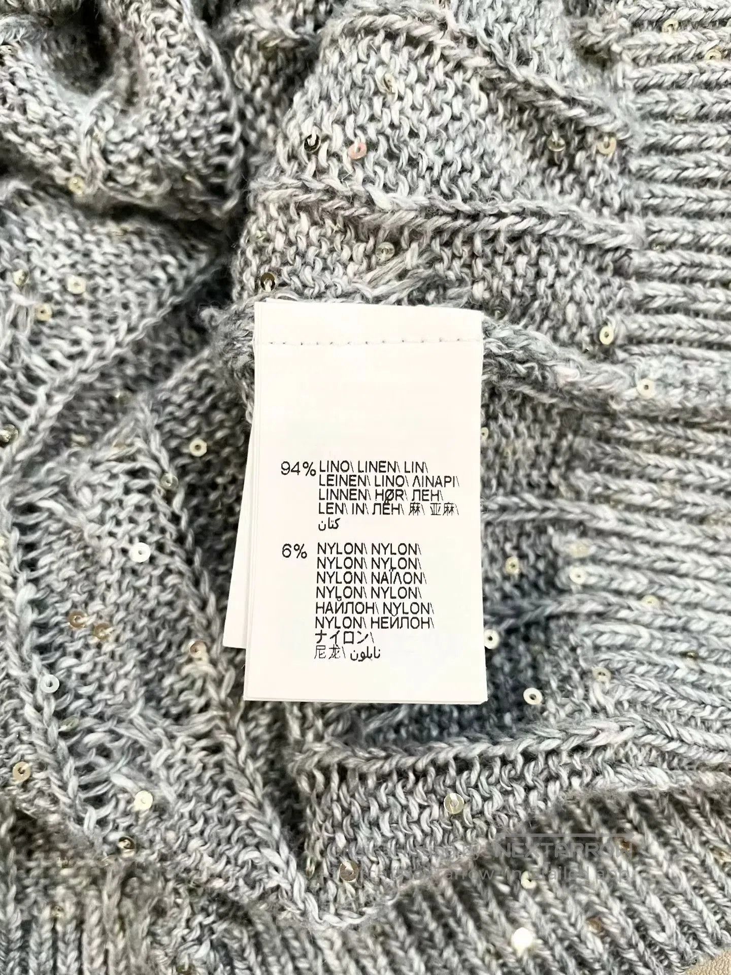 Brunello Cucinelli Brunello Cucinelli Gray Sequin Knit Cardigan. Size US XS / EU 42 / 0 - 6 Thumbnail