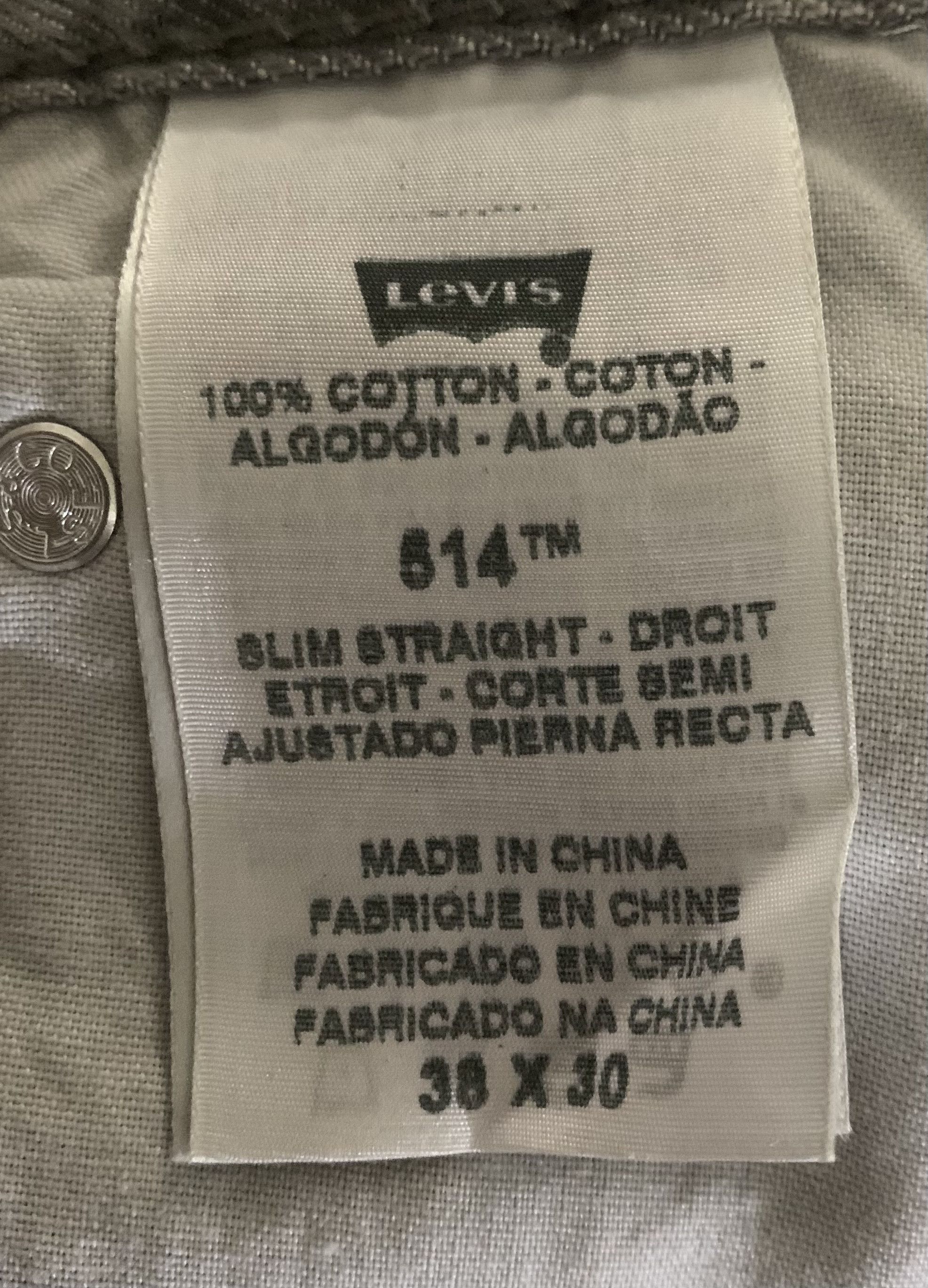 Levi's Levis 514 Jeans Men Size 38X30 Gray Denim Slim Straight Leg Size US 38 / EU 54 - 4 Thumbnail