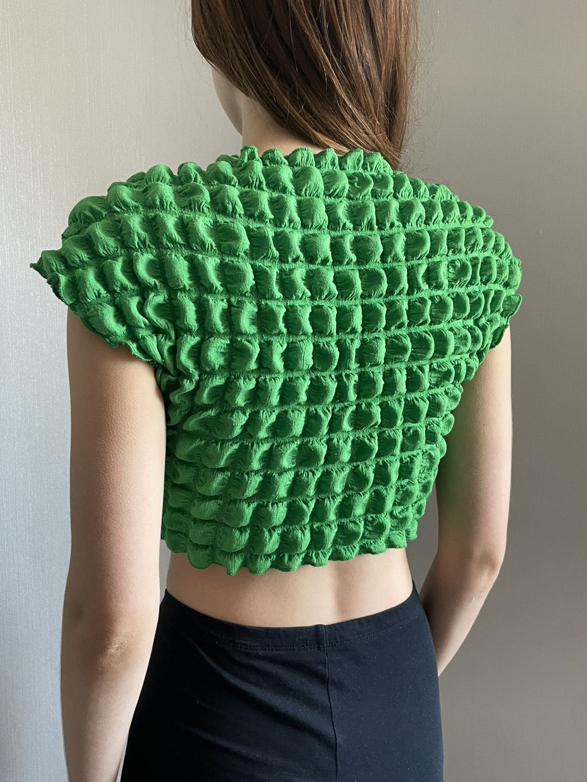 If Six Was Nine Avant Garde Vintage Y2k Popcorn Top Issey Miyake Style Fairy Size S / US 4 / IT 40 - 4 Thumbnail