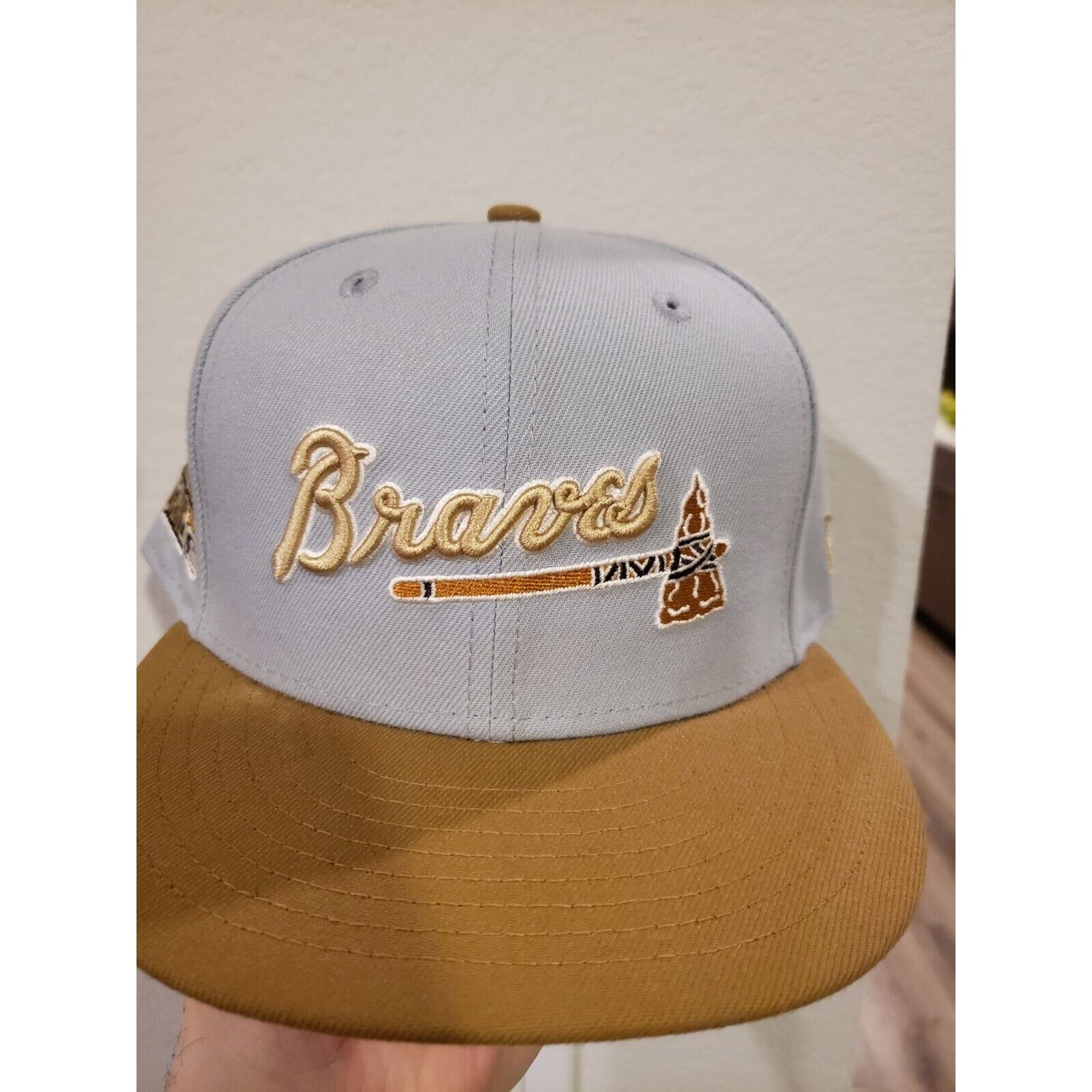 New Era Atlanta Braves Hat Cap 2000 ASG Gold 5950 Size 7 5/8 New Era Size ONE SIZE - 1 Thumbnail