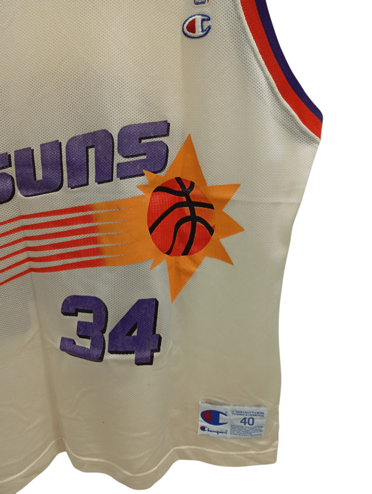 Champion × Vintage 🔥🔥Vintage Champion Phoenix Suns Charles Barkley 34 Jersey Size US M / EU 48-50 / 2 - 11 Thumbnail