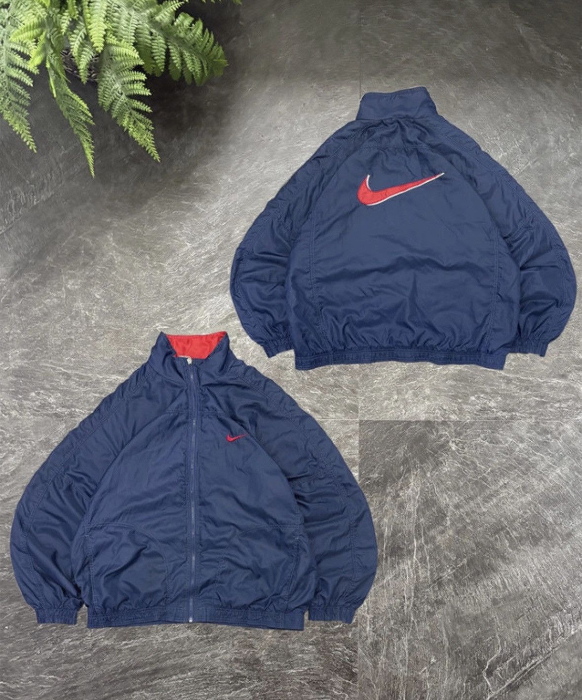 Nike 90s Nike Vintage Big Swoosh Logo Back Oversized Track Jacket Size US M / EU 48-50 / 2 - 1 Thumbnail