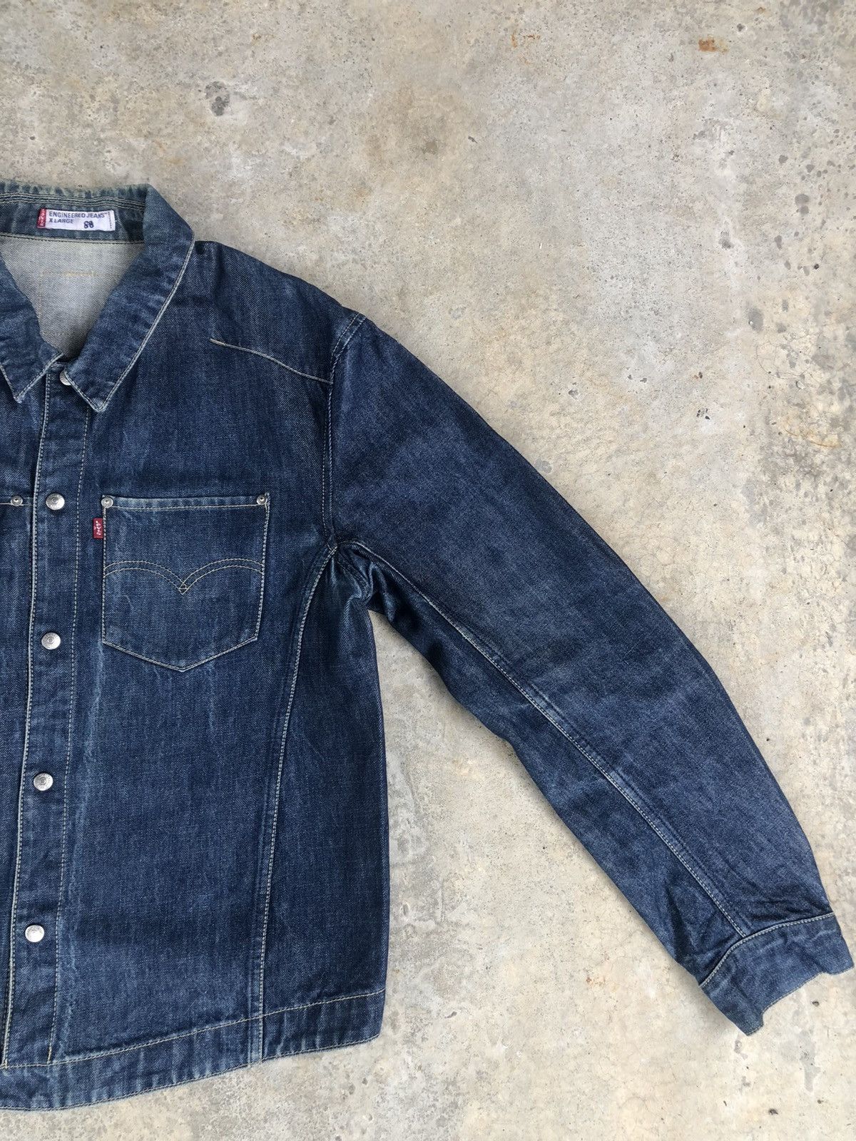 Levi's Y2k Levis Engineered Type 1 Denim Jacket Distressed Denim Size US XL / EU 56 / 4 - 5 Thumbnail