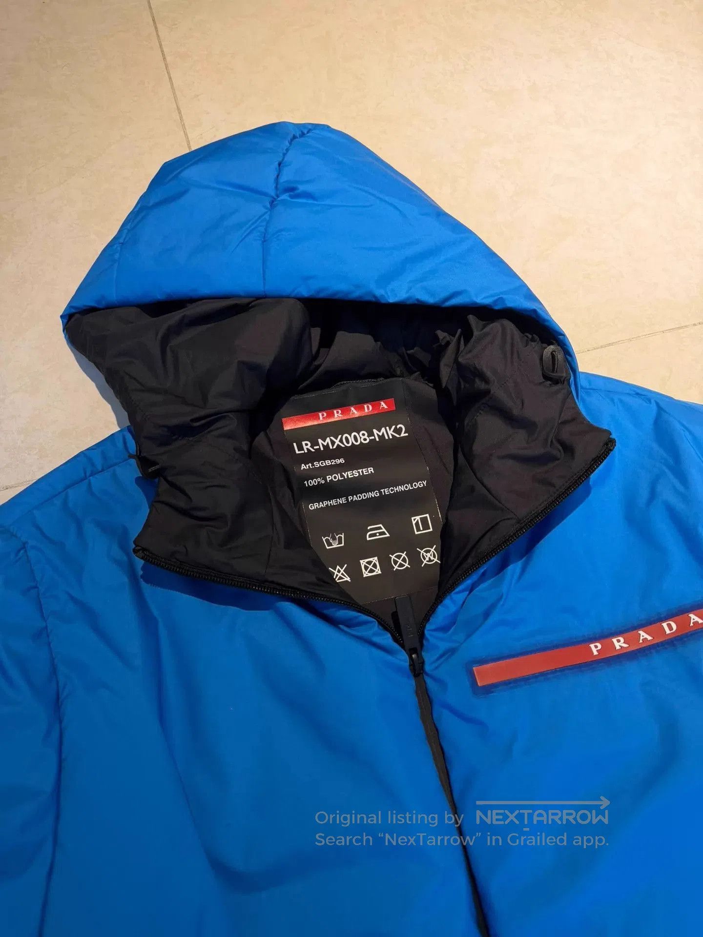 Prada Blue Hooded Zip. Size US XL / EU 56 / 4 - 6 Thumbnail