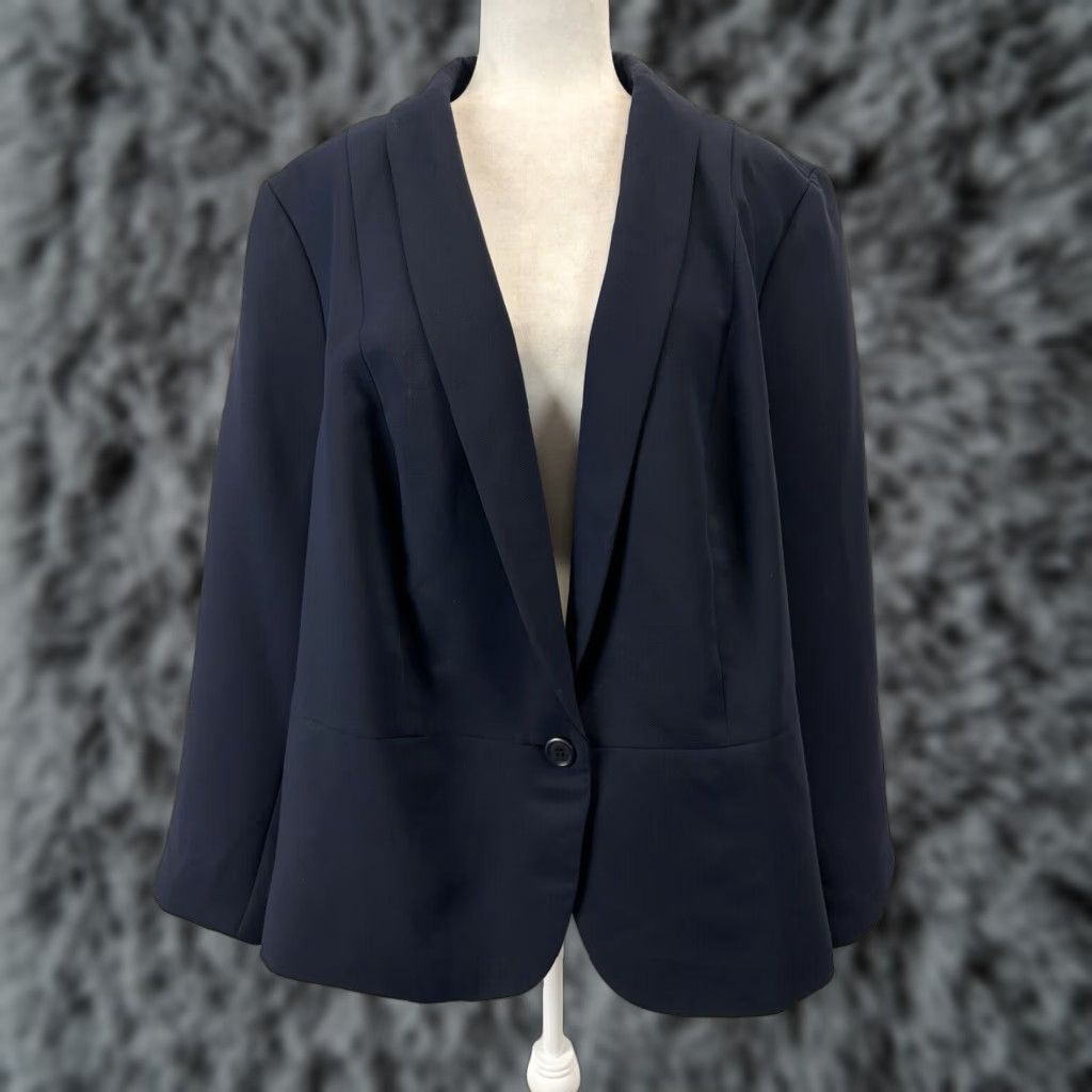 Talbots Talbots Blazer 22W Plus Size Women Navy Career Business Jacket Size 3XL / US 20-22 - 1 Thumbnail