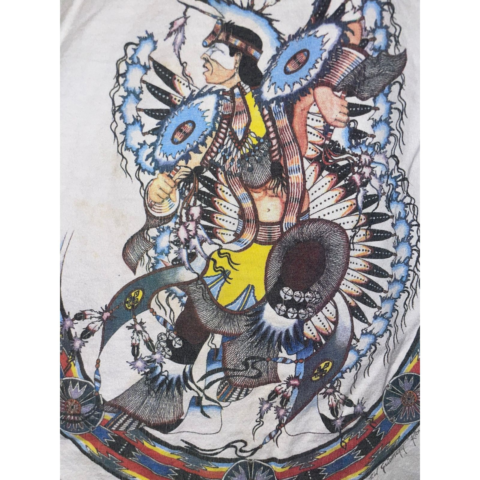 Fruit Of The Loom Vintage Native American Shirt Art Red Earth II Tee 90s XL Size US XL / EU 56 / 4 - 9 Thumbnail