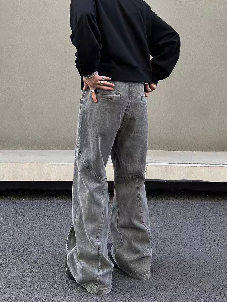 Japanese Brand × Jean Vintage deconstructed patchwork washed high street jeans Size US 32 / EU 48 - 3 Thumbnail
