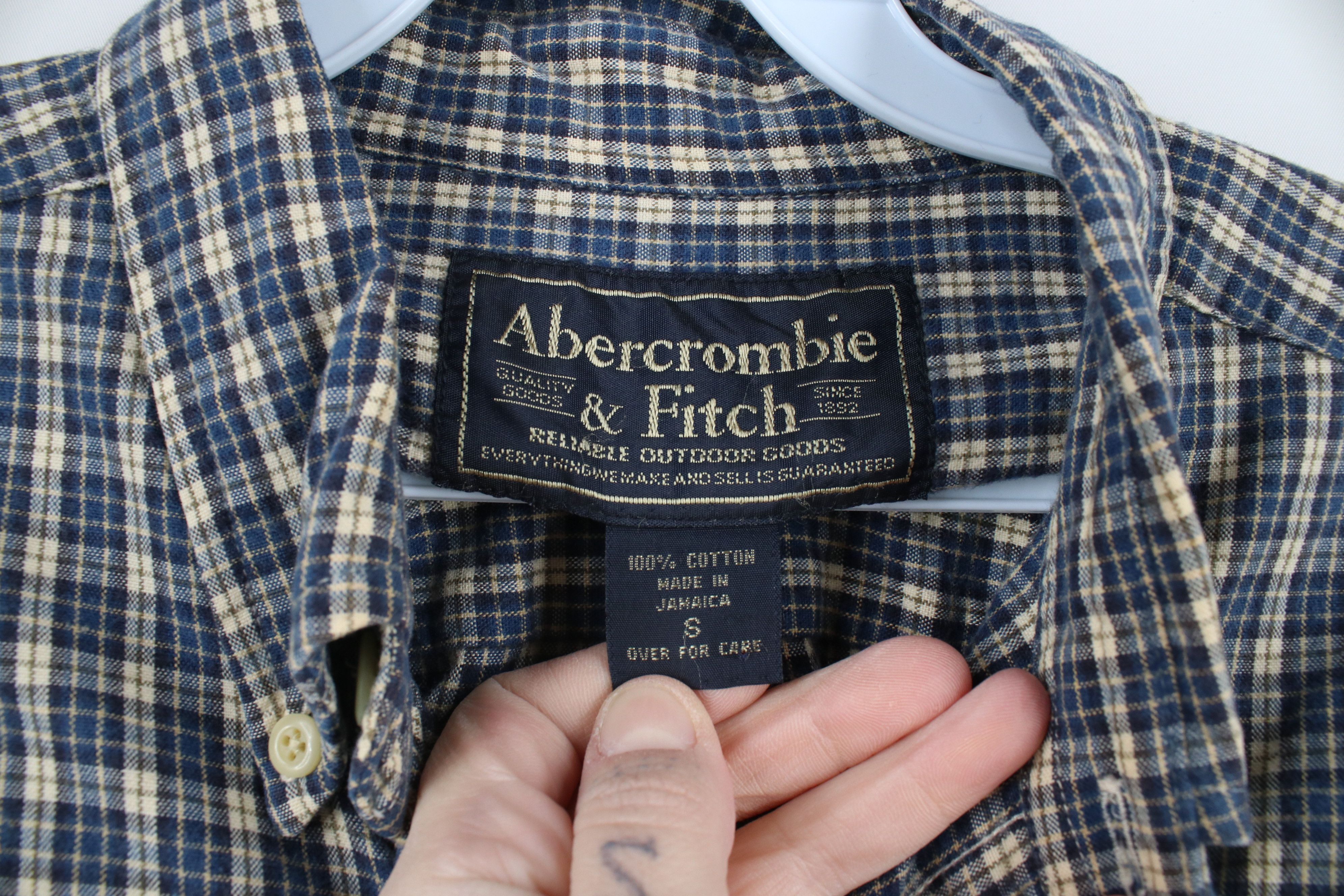 Abercrombie & Fitch × Vintage Vintage 90s Y2K Abercrombie & Fitch Button Down Shirt Plaid Size US S / EU 44-46 / 1 - 7 Thumbnail
