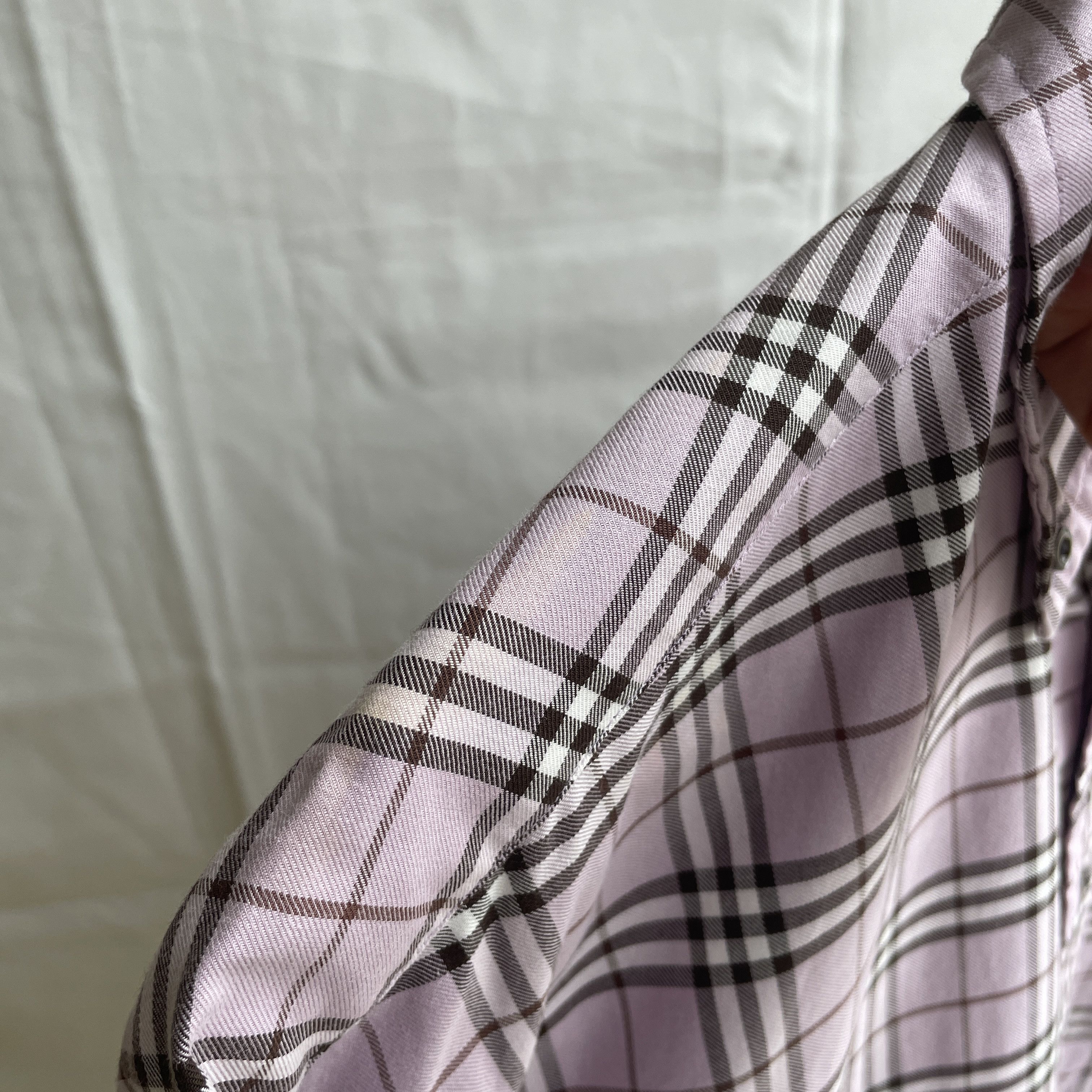 Burberry Burberry Vintage Nova Check Pink Made in USA Shirt Size US M / EU 48-50 / 2 - 7 Thumbnail