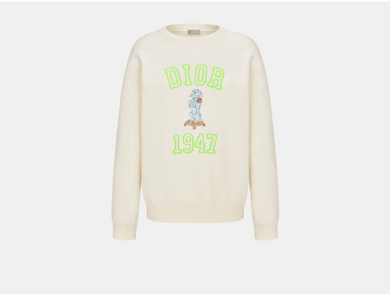 Dior o1w1db10825 443M64 Relaxed-Fit Bobby Sweatshirt in Ecru Size US M / EU 48-50 / 2 - 1 Thumbnail