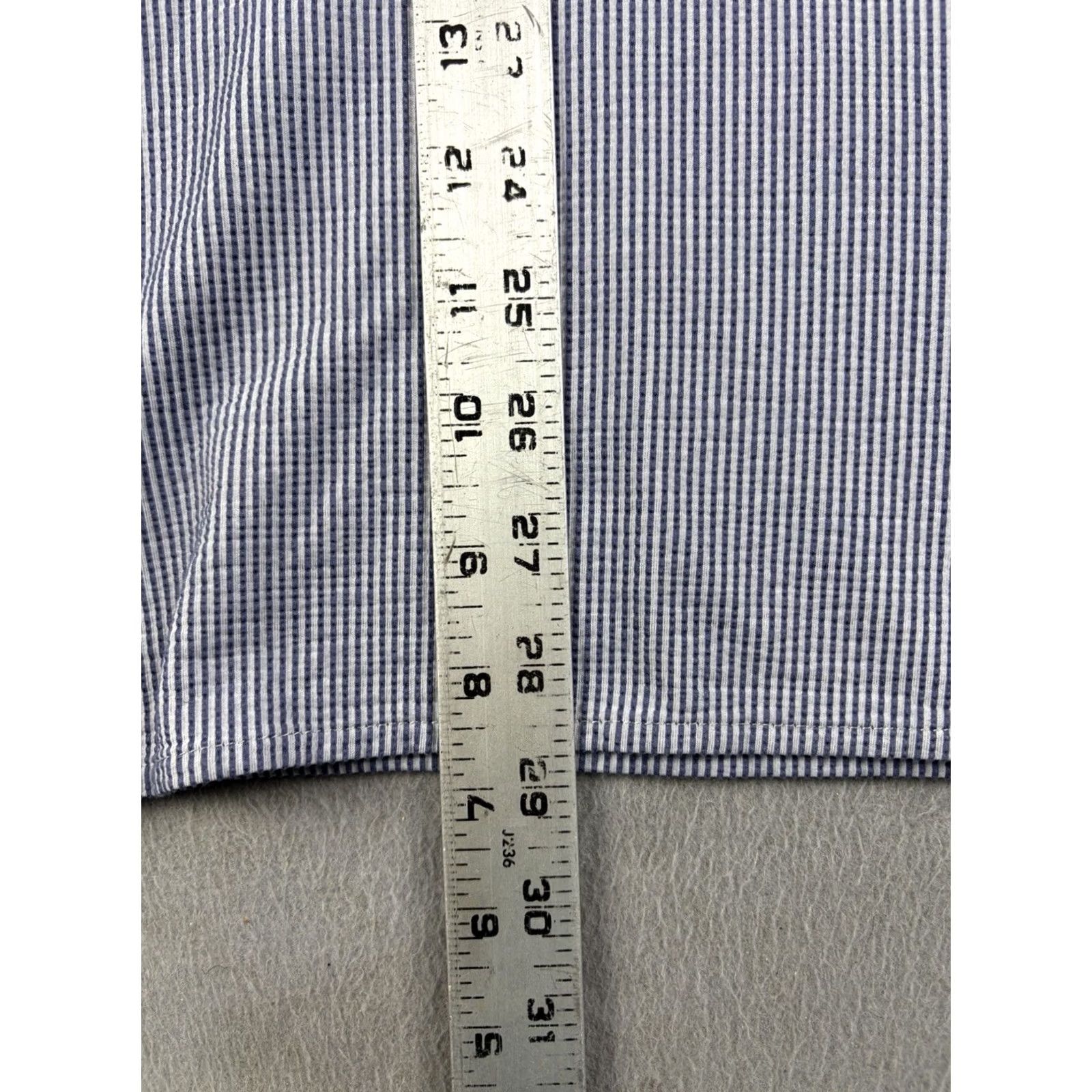 Vintage Ministry of Supply Shirt Men XL Blue Striped Seersucker Button-Up CoolMax Size US XL / EU 56 / 4 - 7 Thumbnail