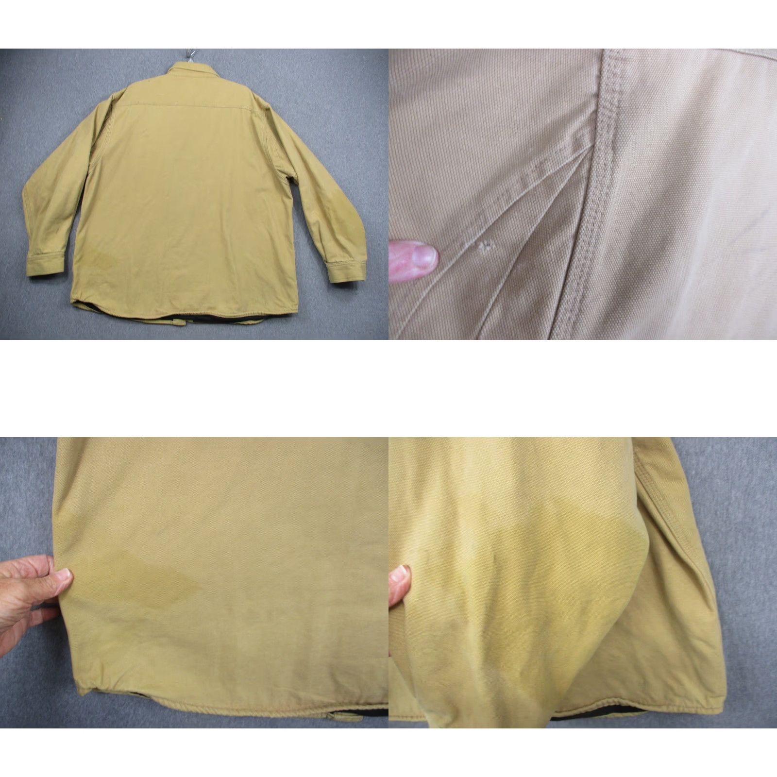 Vintage Jesse James Work Jacket Mens 2XL Canvas Button-Up Dual Pocket Lined Beige Industrial Camouflage? (No, keep to original words) Size US XXL / EU 58 / 5 - 10 Thumbnail