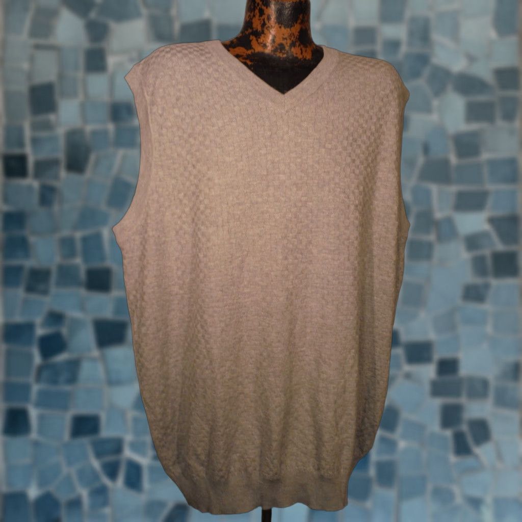 Roundtree & Yorke Roundtree & Yorke Mens Knitted Sweater Vest NEW sz 2XT Gray Checker Board Size US XXL / EU 58 / 5 - 1 Thumbnail