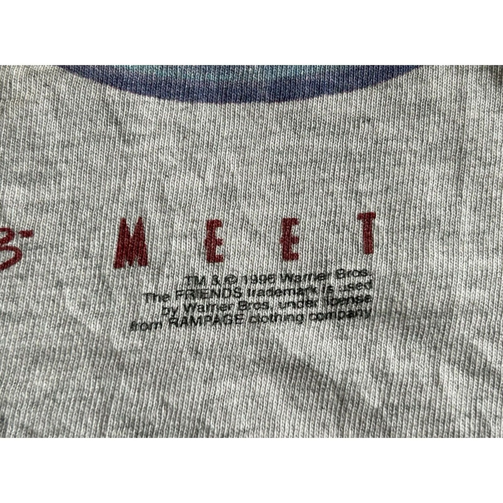 Logo 7 VINTAGE Friends Central Perk TV Show T-Shirt Logo Mens M Distressed 1996 Gray Short Sleeve Crew Neck 90s Size US M / EU 48-50 / 2 - 4 Thumbnail