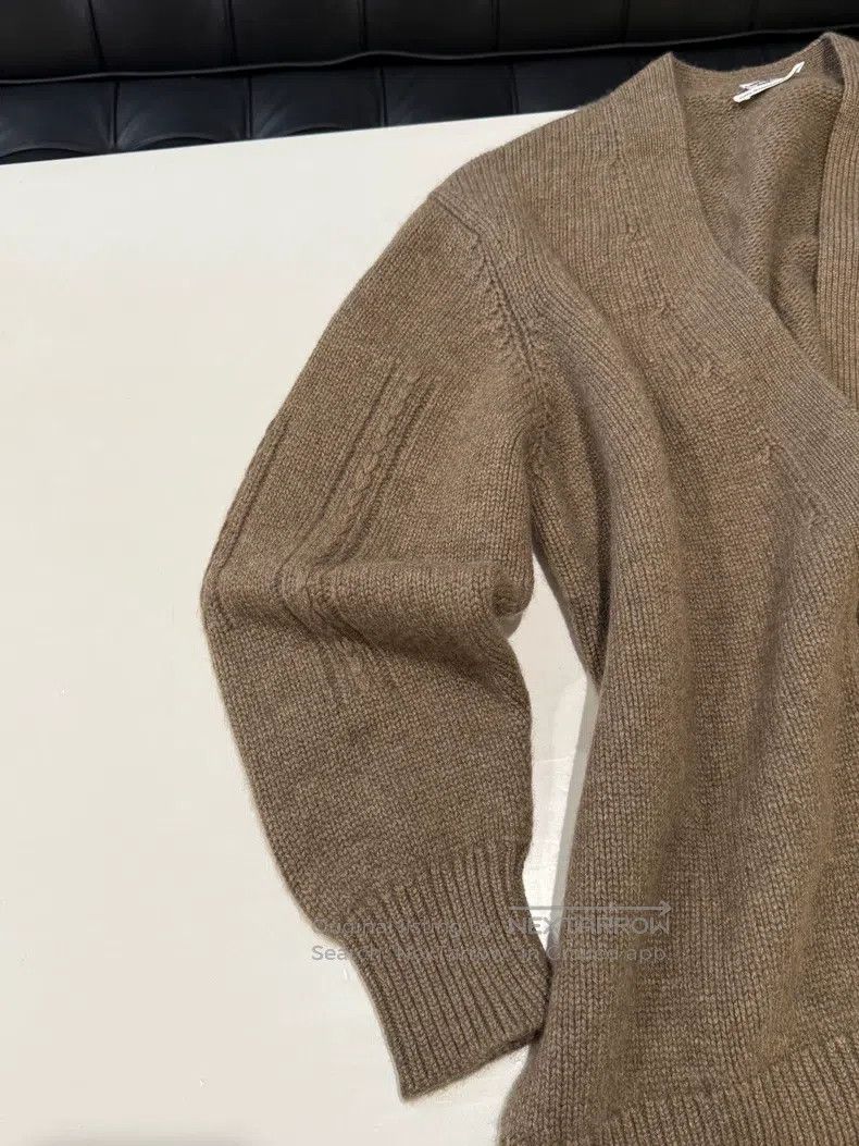 Hermes Hermes Cashmere Cardigan, Khaki, Cashmere, V-Neck, Silver Size XS / US 0-2 / IT 36-38 - 5 Thumbnail