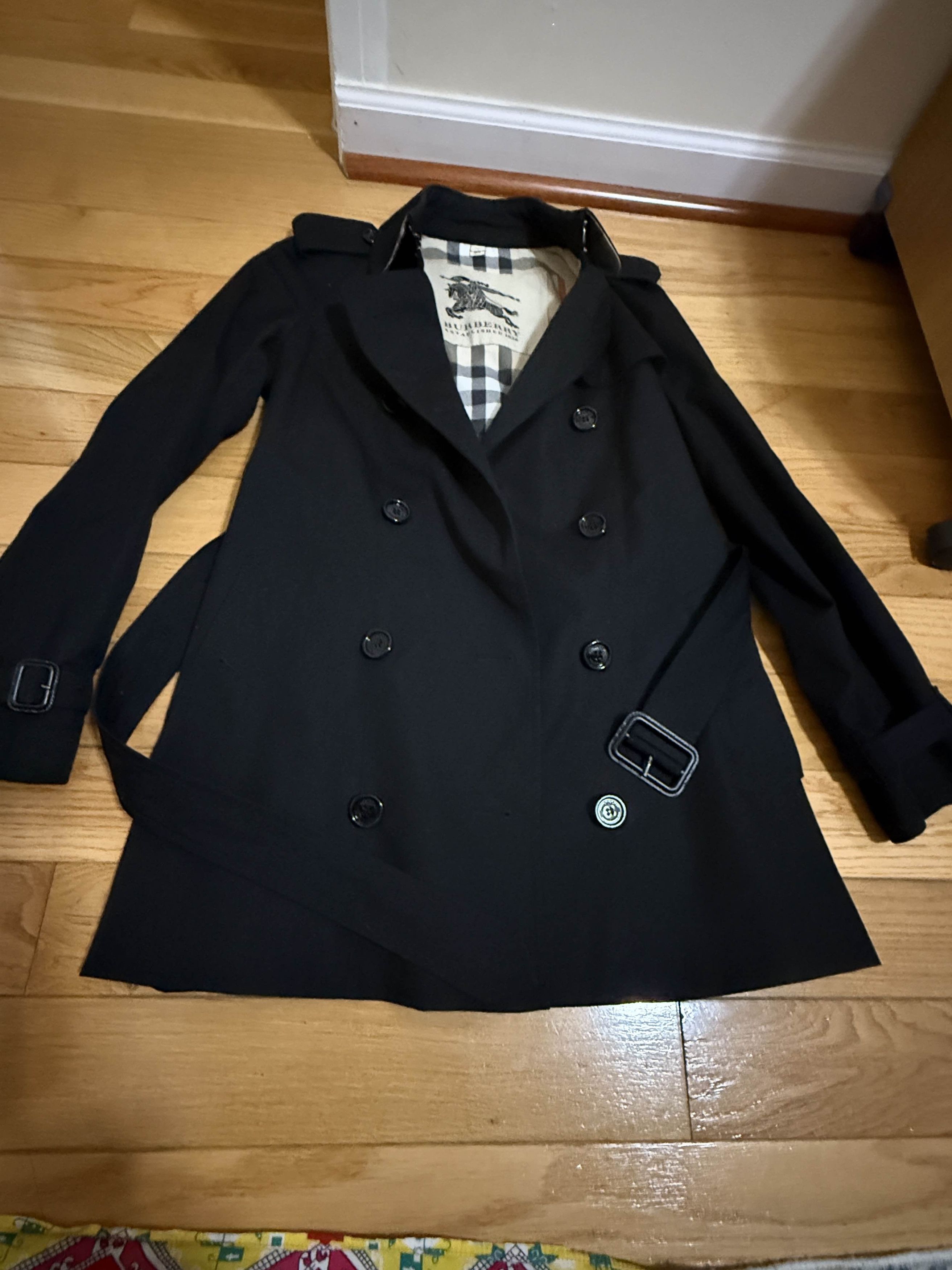 Burberry Burberry Prorsum Trench Coat (Black) Size S / US 4 / IT 40 - 1 Thumbnail