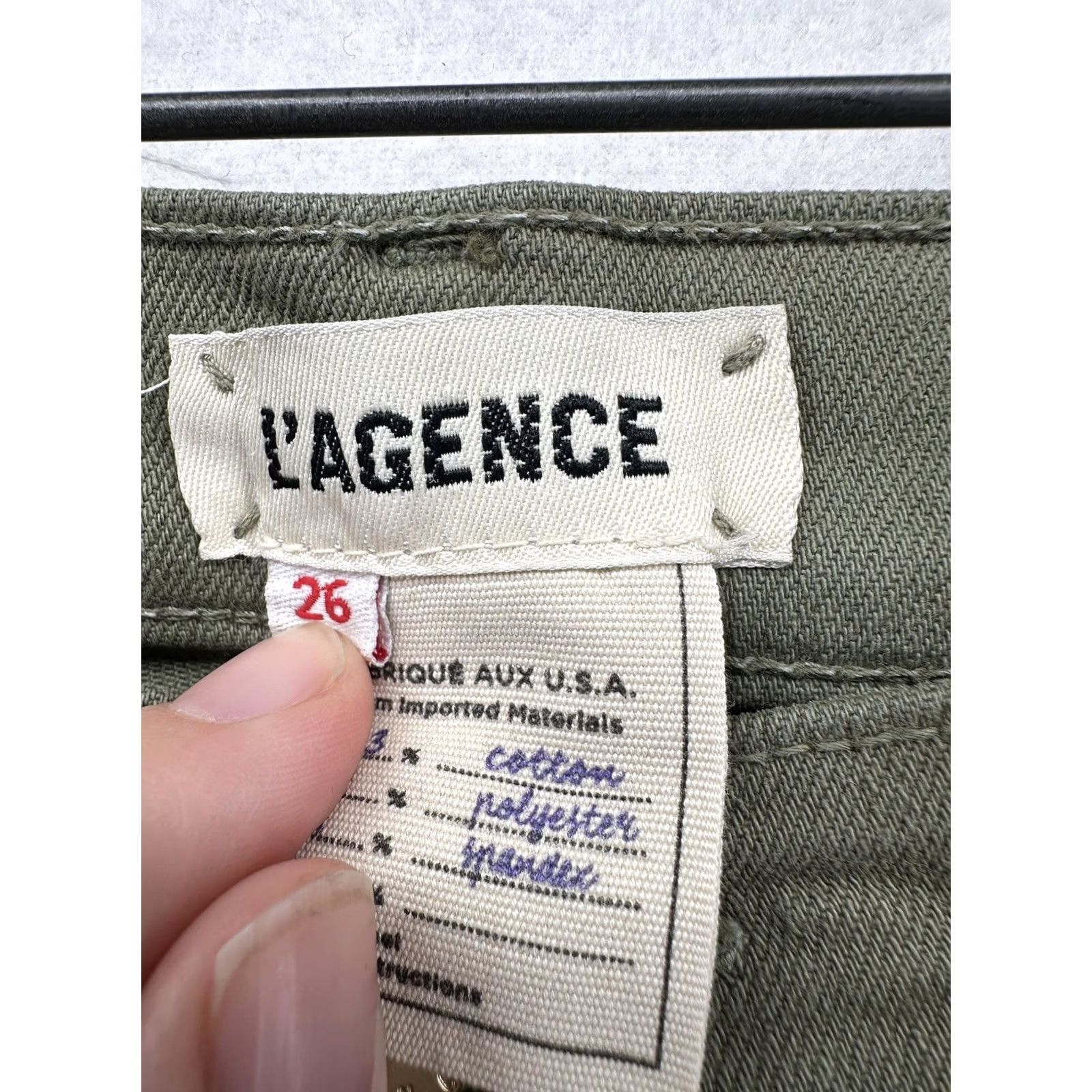 L'AGENCE L'AGENCE Jeans Womens 26 Green High Rise Skinny Crop Raw Hem Denim USA Size 26" / US 2 / IT 38 - 4 Thumbnail