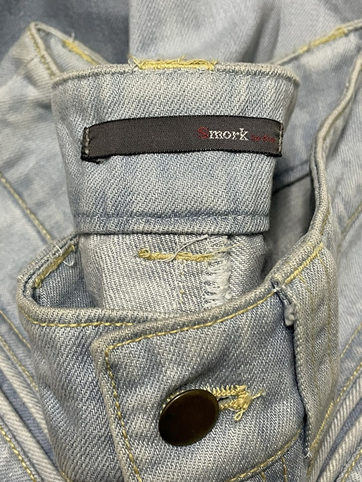 Japanese Brand VINTAGE SMORK JAPAN DESIGNER 90S BUSHPANT FLARED CUT DENIM Size US 26 / EU 42 - 17 Thumbnail